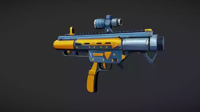 futuristic sci-fi gun