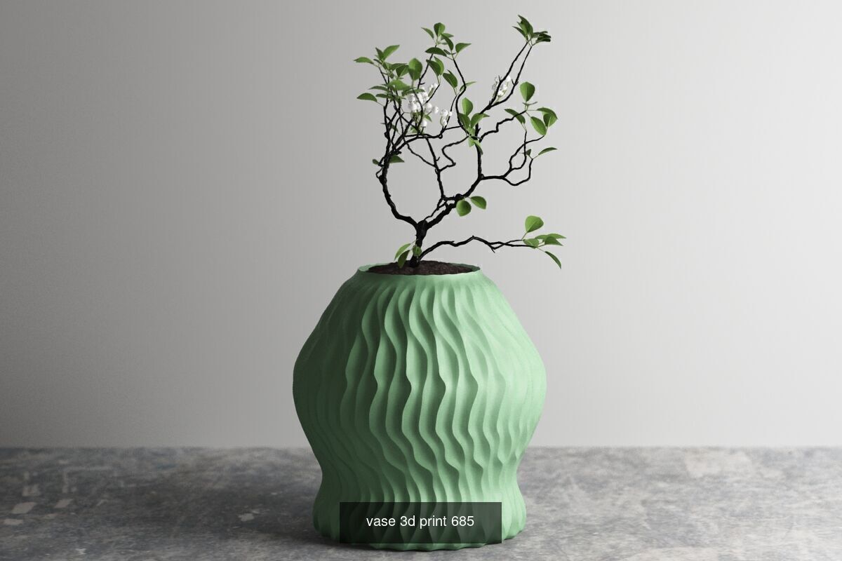 20 vase pot 3d print pack collection _9