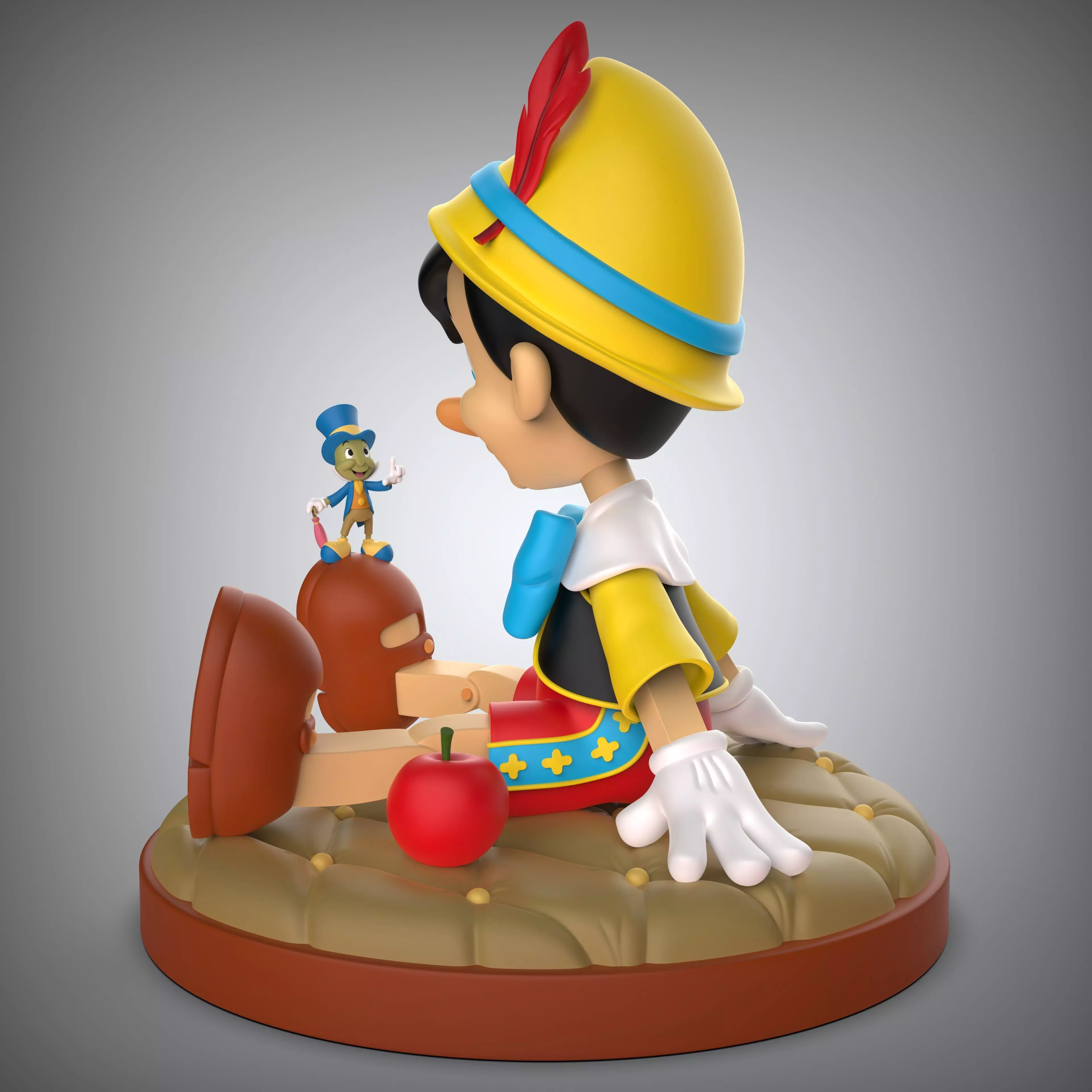 PINOCCHIO and JIMINY CRICKET 3D print model_1