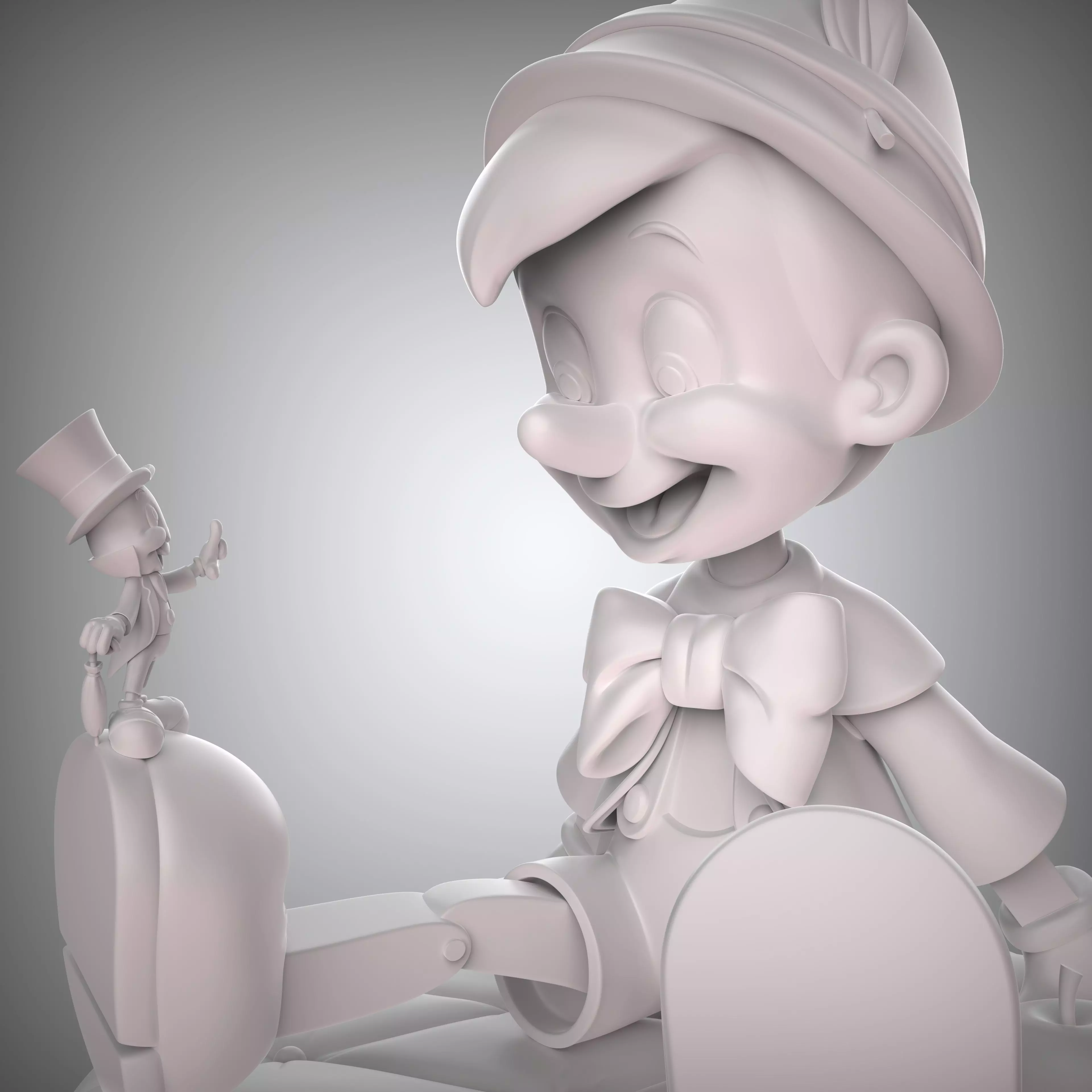 PINOCCHIO and JIMINY CRICKET 3D print model_7