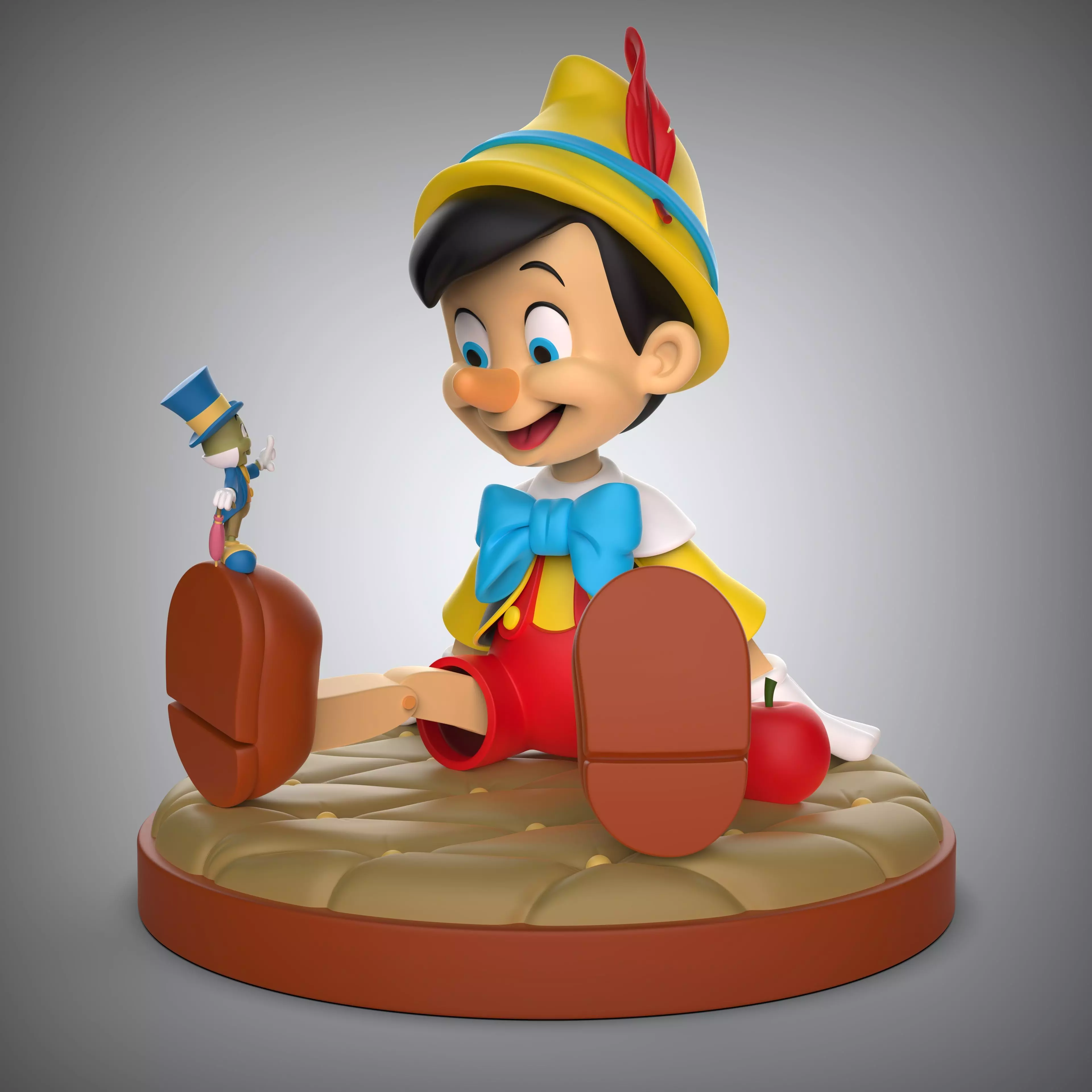 PINOCCHIO and JIMINY CRICKET 3D print model_0