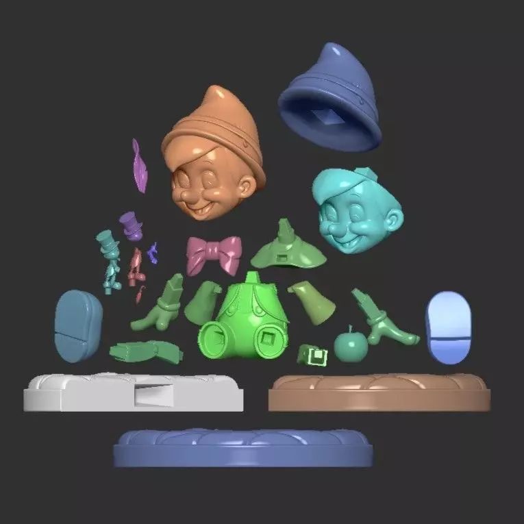 PINOCCHIO and JIMINY CRICKET 3D print model_9