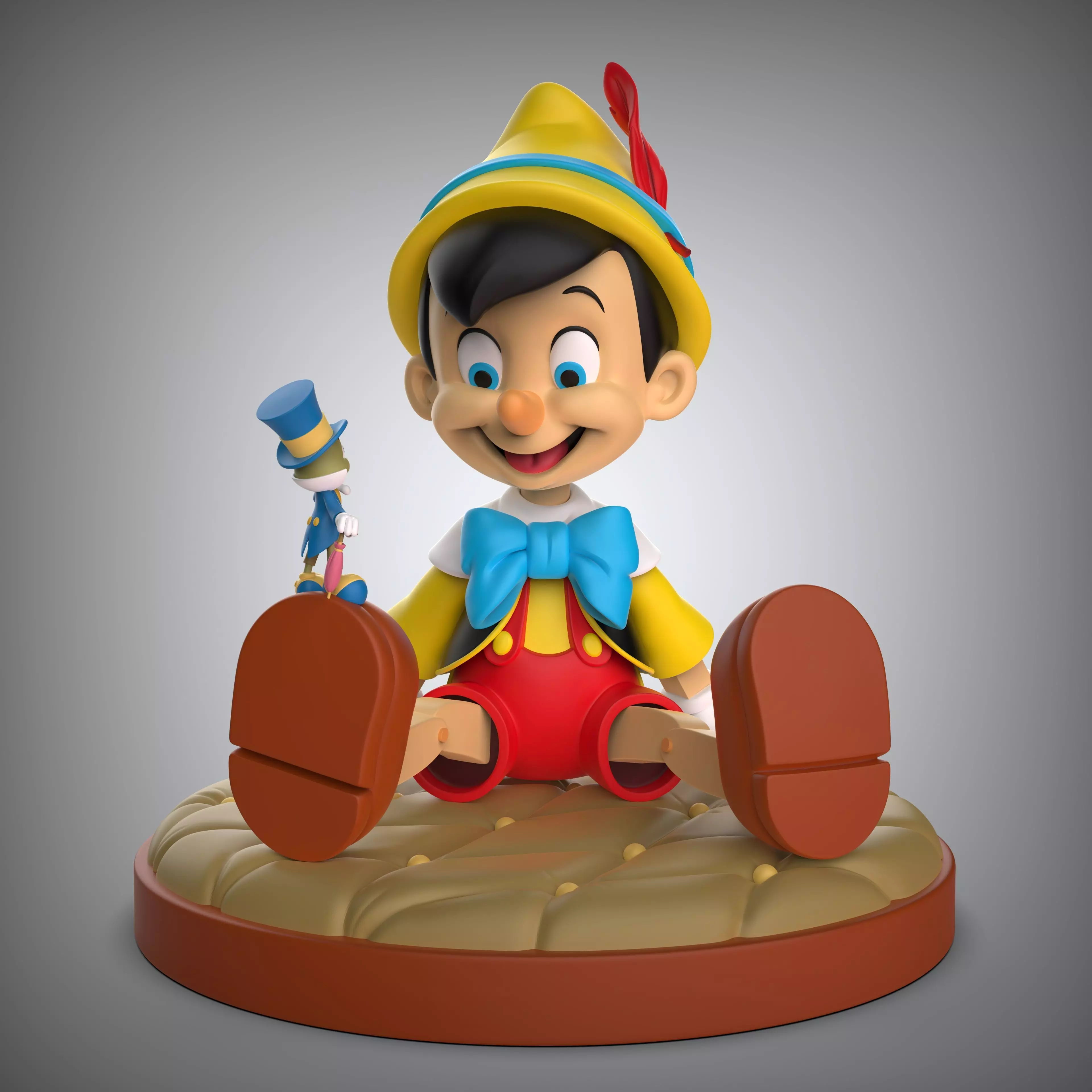 PINOCCHIO and JIMINY CRICKET 3D print model_2