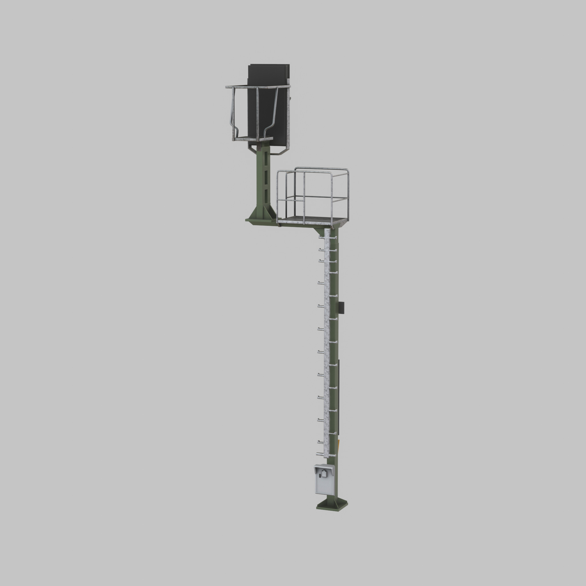 KS-Railway Signal Post 7000mm Version-1 Low-poly 3D model_38