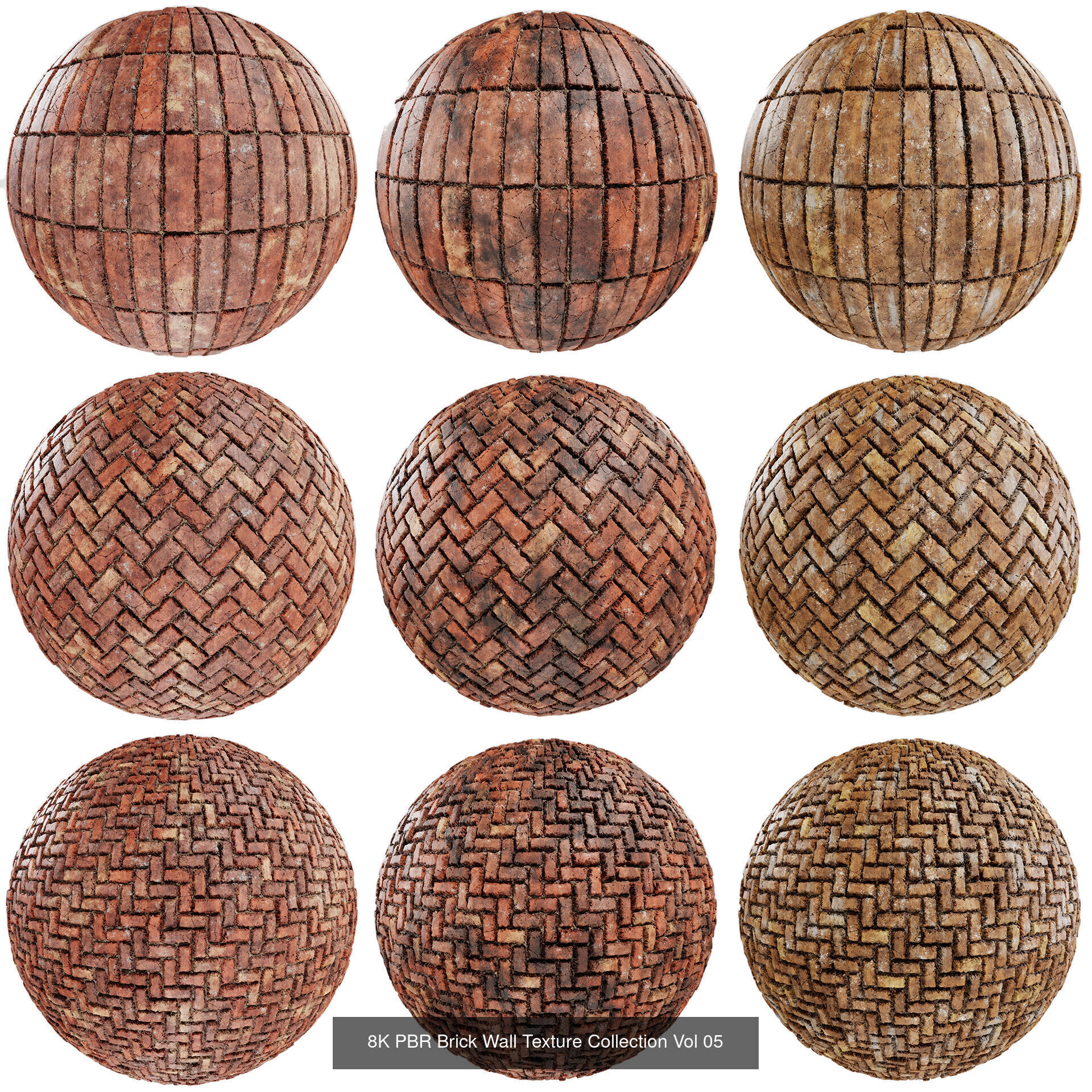 Ultimate PBR 8K Brick Bundle 90 High Quality Textures Texture_5