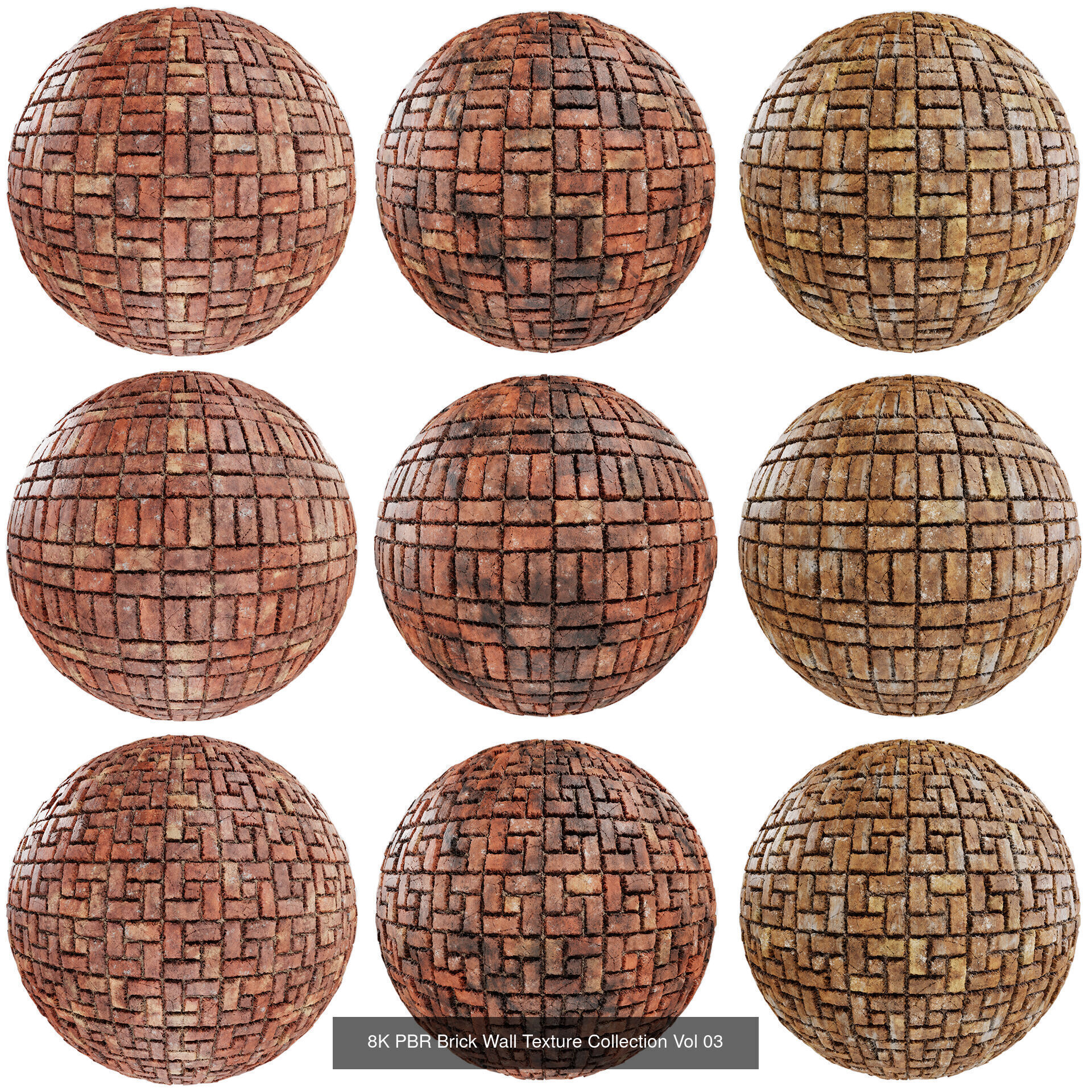 Ultimate PBR 8K Brick Bundle 90 High Quality Textures Texture_3