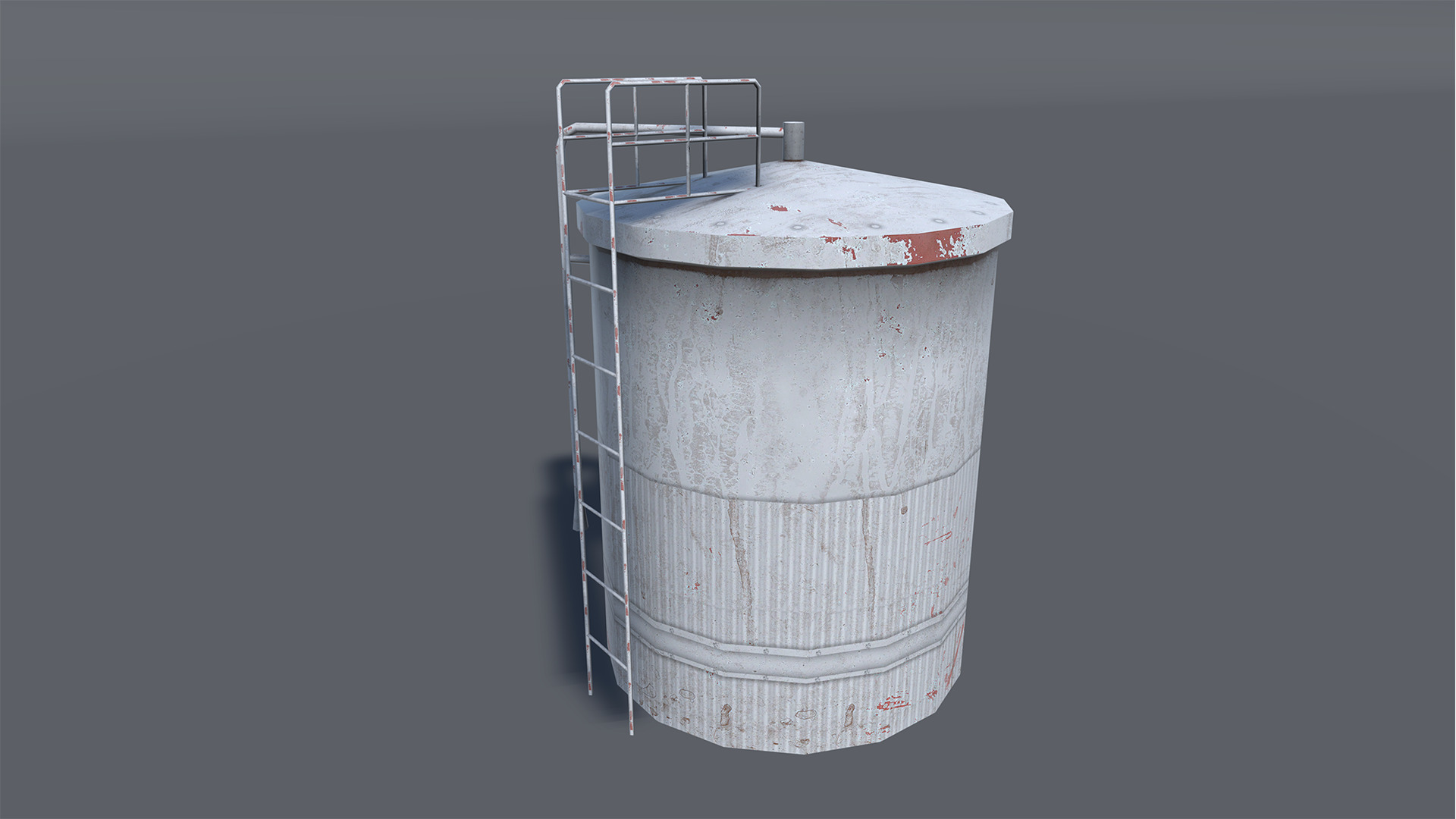 Lowpoly water tank Low-poly 3D model_1