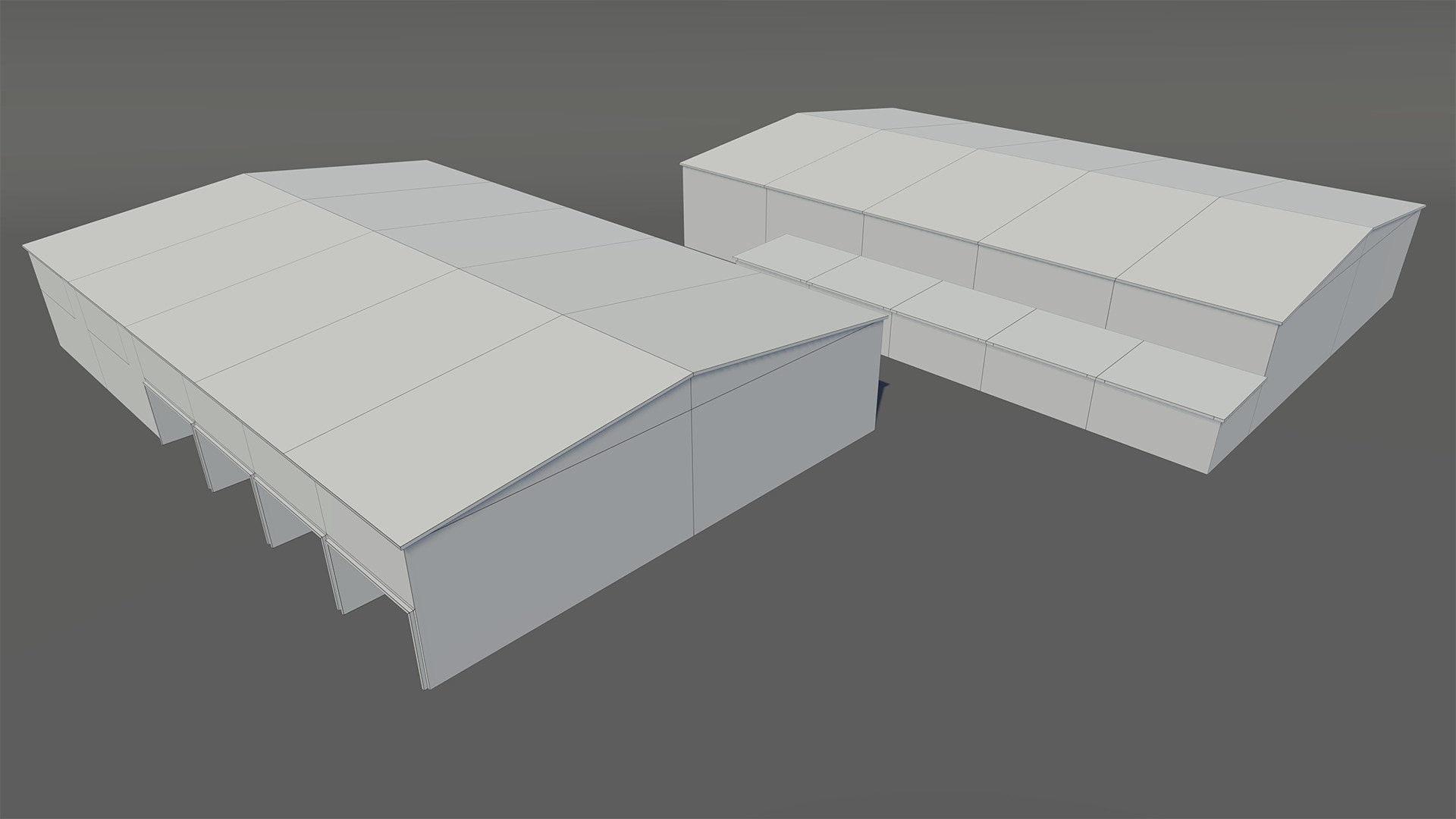 Lowpoly warehouses pack Low-poly 3D model_3