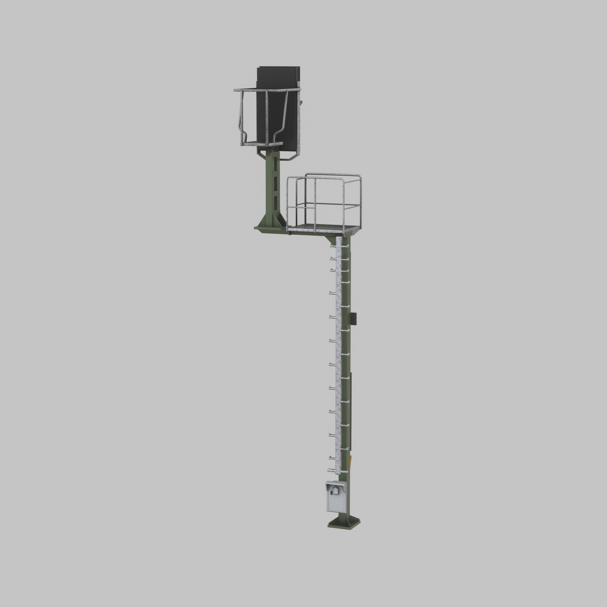KS-Railway Signal Post 7000mm Version-2 Low-poly 3D model_30