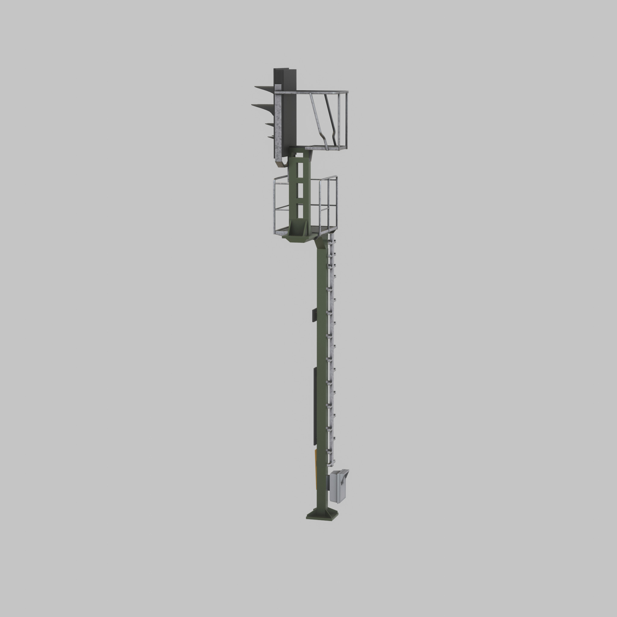KS-Railway Signal Post 7000mm Version-2 Low-poly 3D model_22