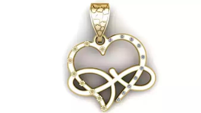 HEART STYLE PENDANT 3D PRINTBALE MODEL 