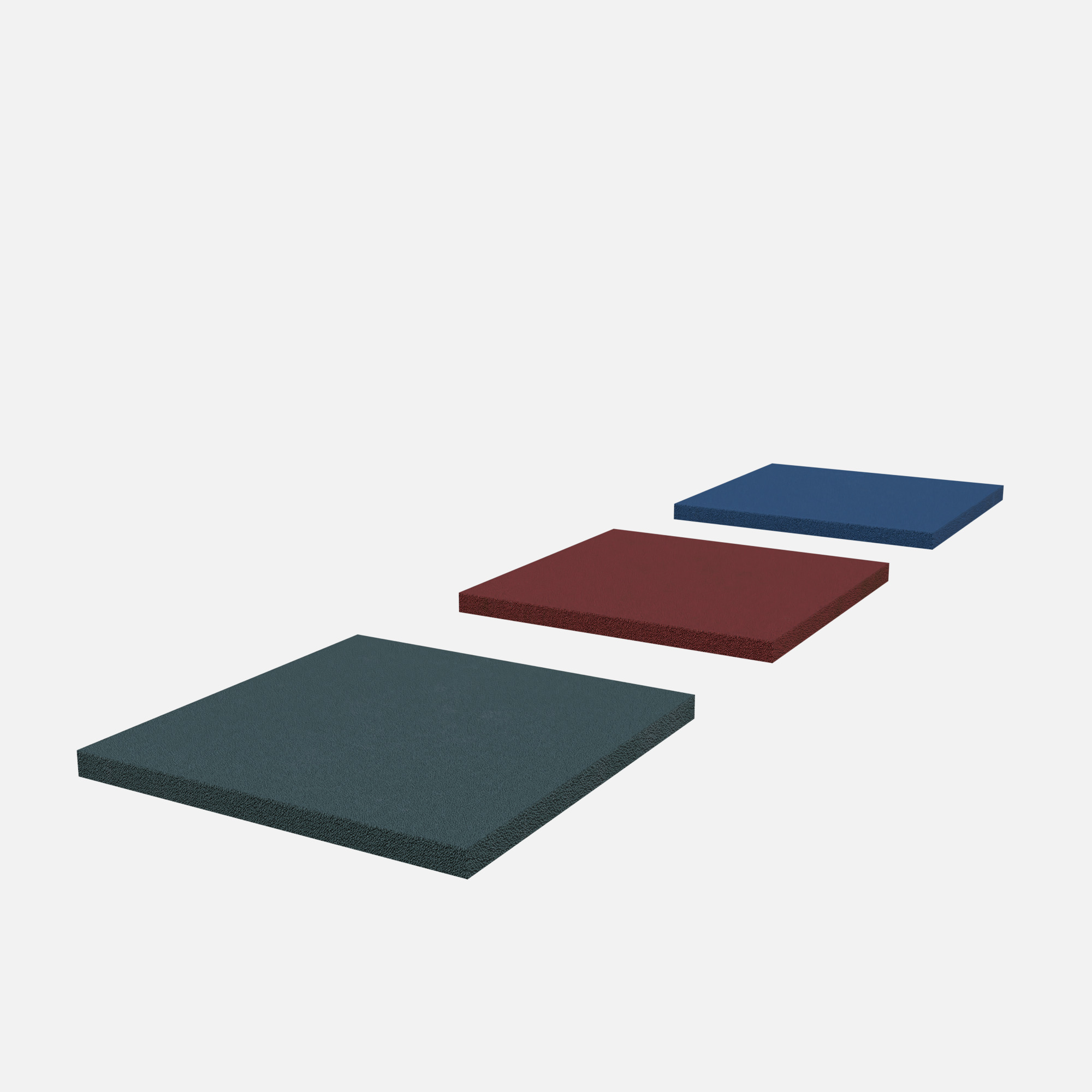 Rubber tiles 500x500x30 Low-poly 3D model_1