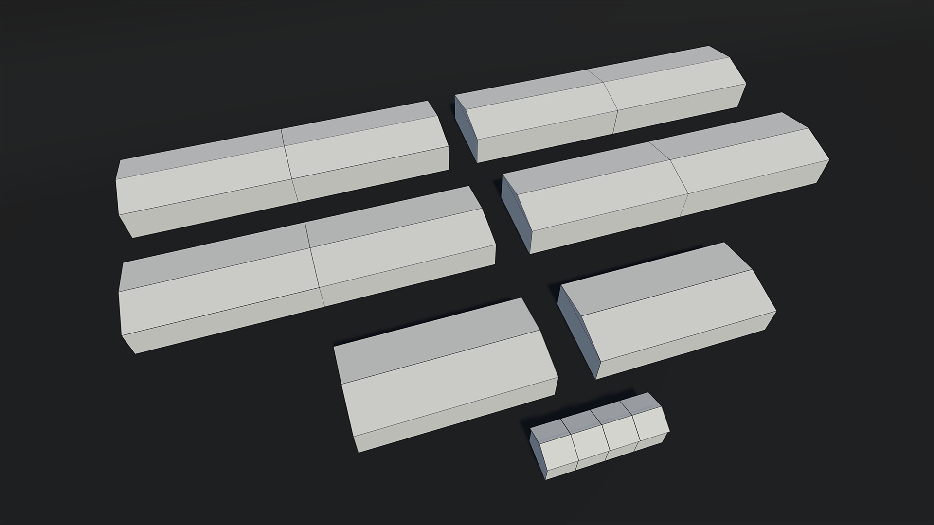 Lowpoly storage buildings pack Low-poly 3D model_4