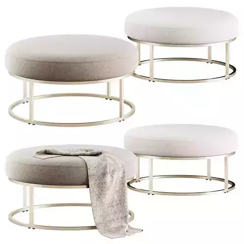 Millie Round Ottoman By Pottery Barn