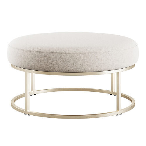 Millie Round Ottoman By Pottery Barn 3D model 2