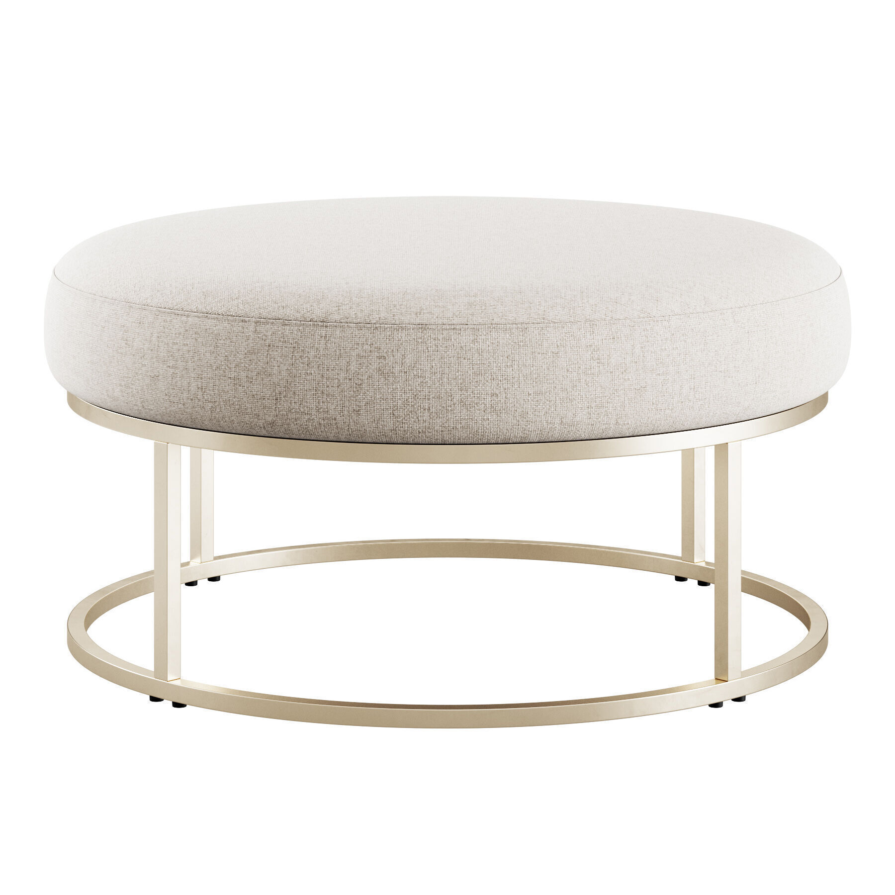 Millie Round Ottoman By Pottery Barn 3D model_1