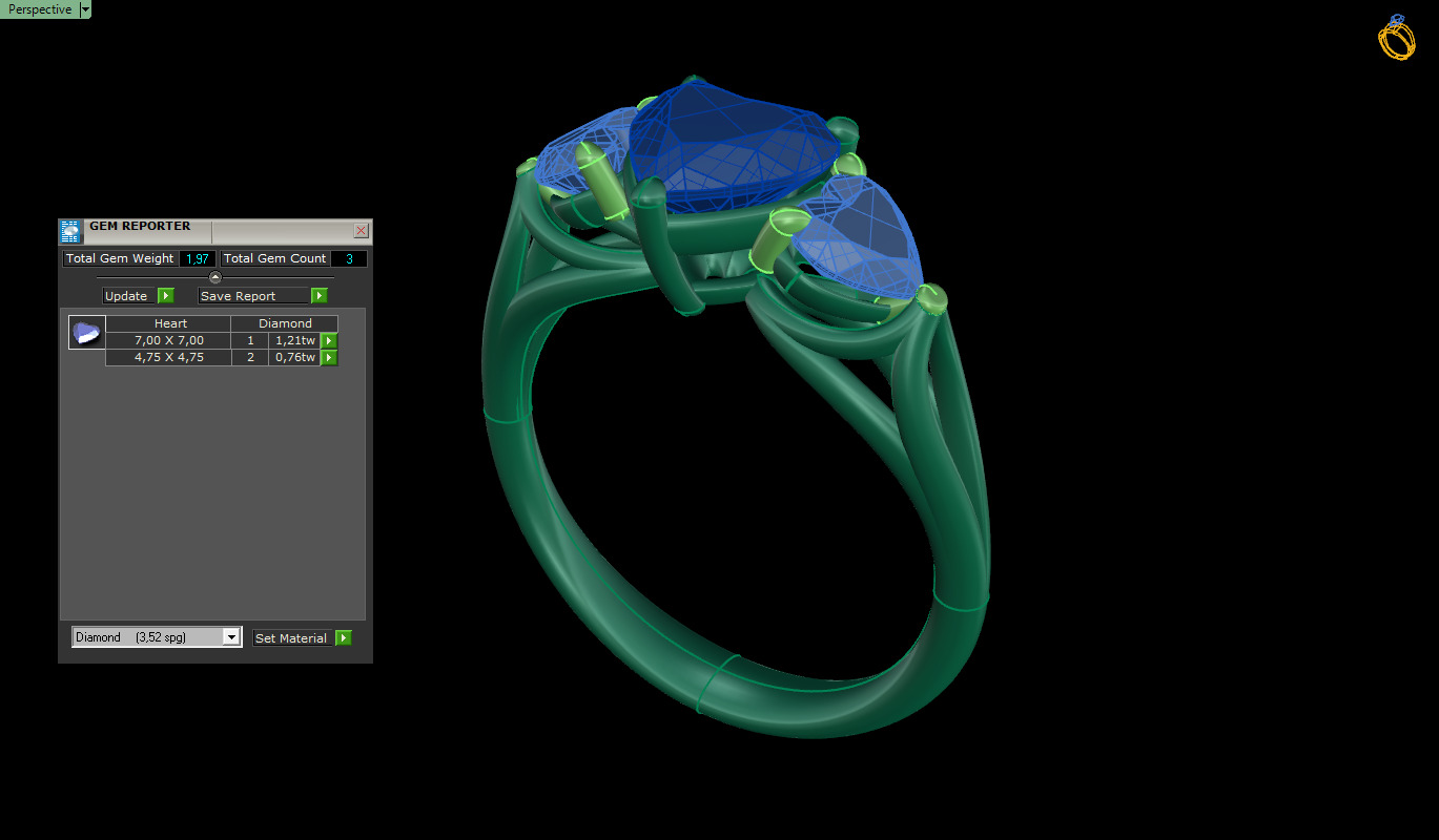 Women Solitaire 4163 3D print model_6