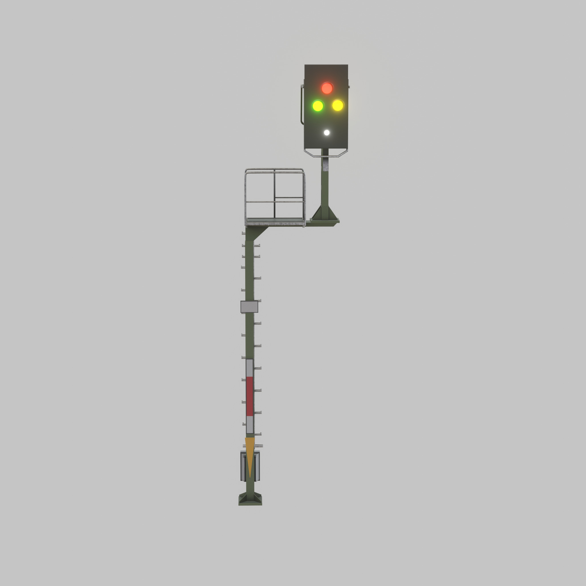 KS-Railway-Signal-Post 7000mm Version-3 Low-poly 3D model_21