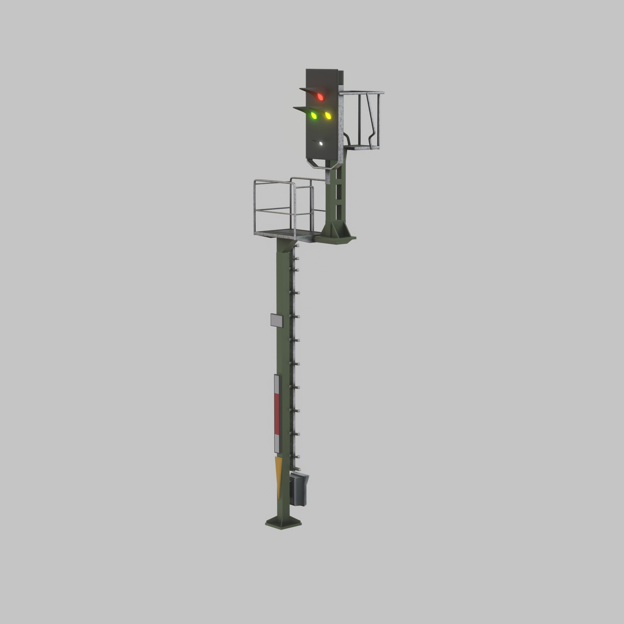 KS-Railway-Signal-Post 7000mm Version-3 Low-poly 3D model_53