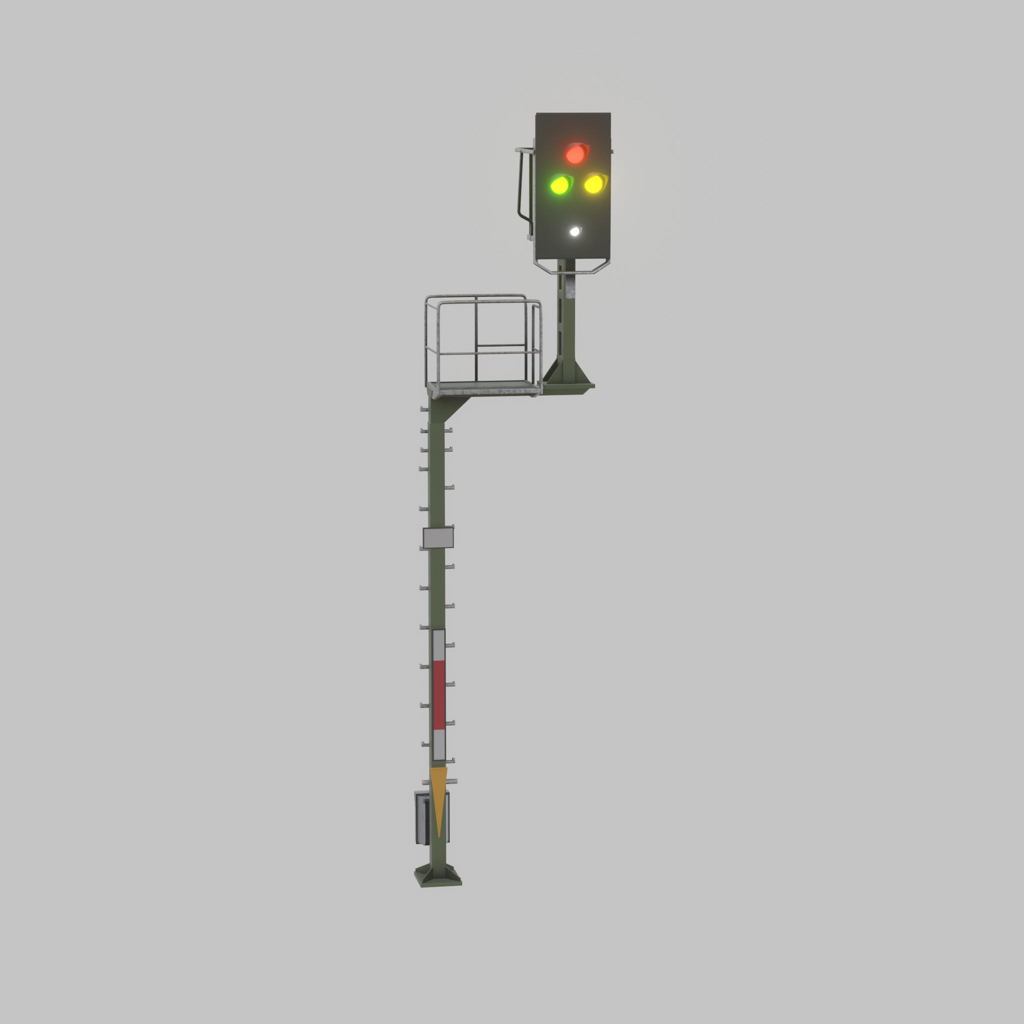 KS-Railway-Signal-Post 7000mm Version-3 Low-poly 3D model_50