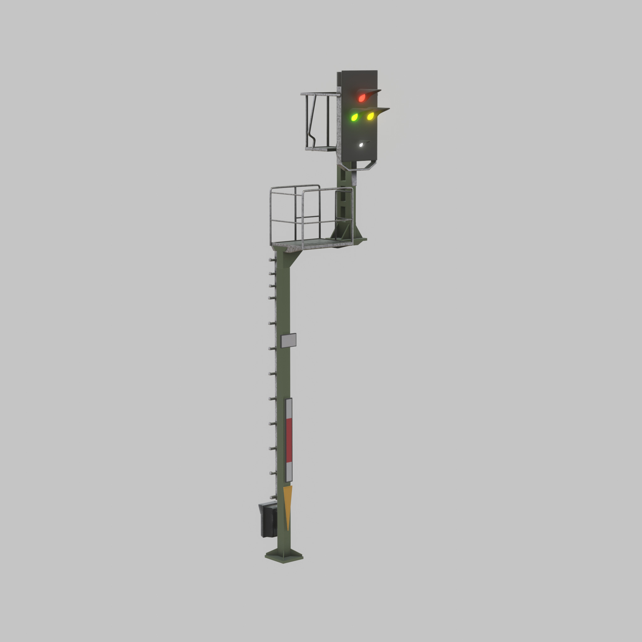 KS-Railway-Signal-Post 7000mm Version-3 Low-poly 3D model_47