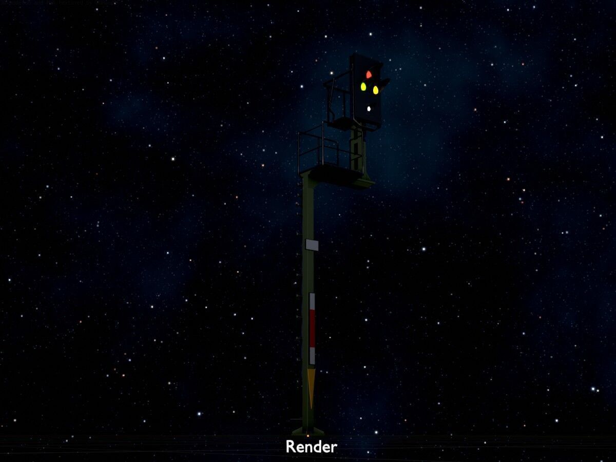 KS-Railway-Signal-Post 7000mm Version-3 Low-poly 3D model_20