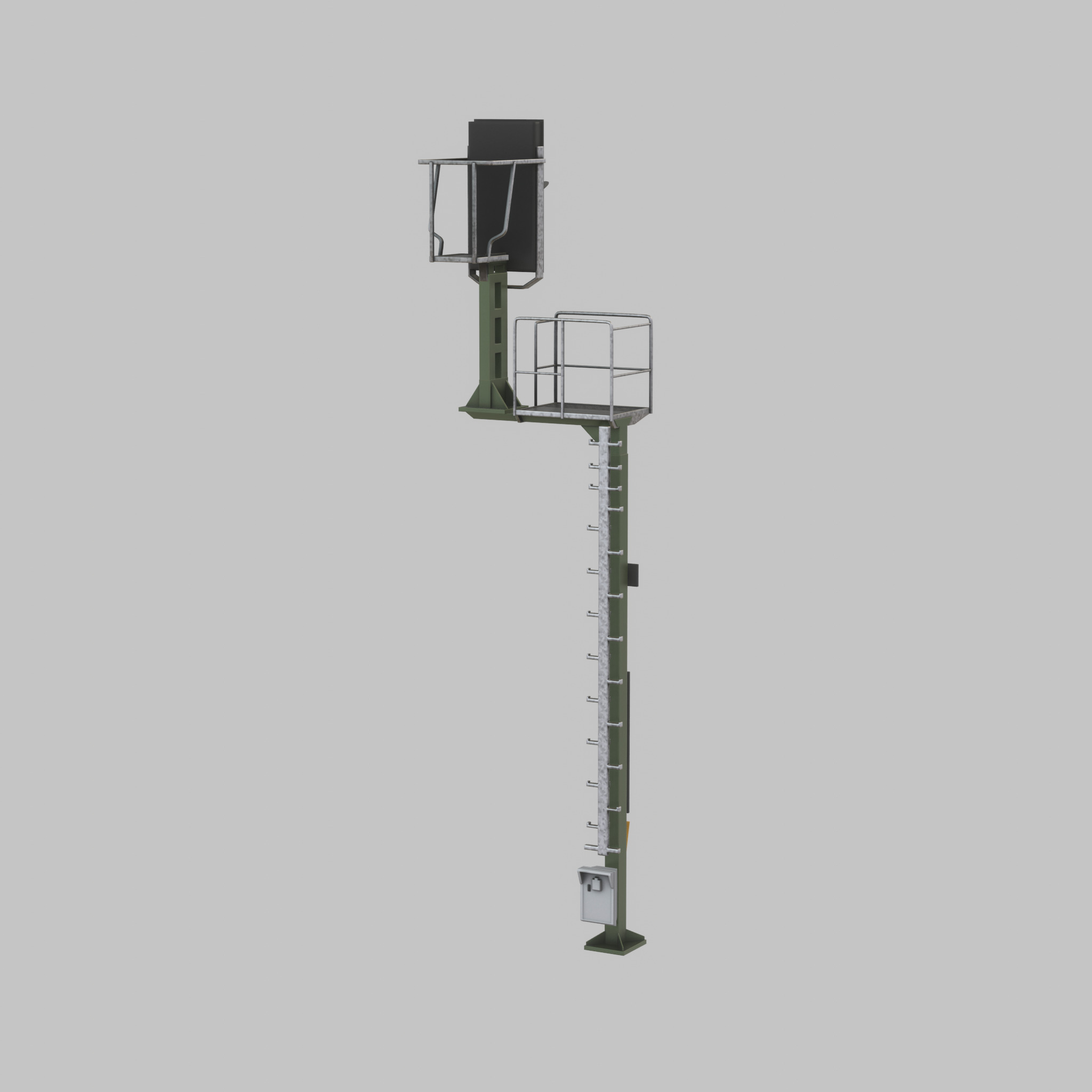 KS-Railway-Signal-Post 7000mm Version-3 Low-poly 3D model_35