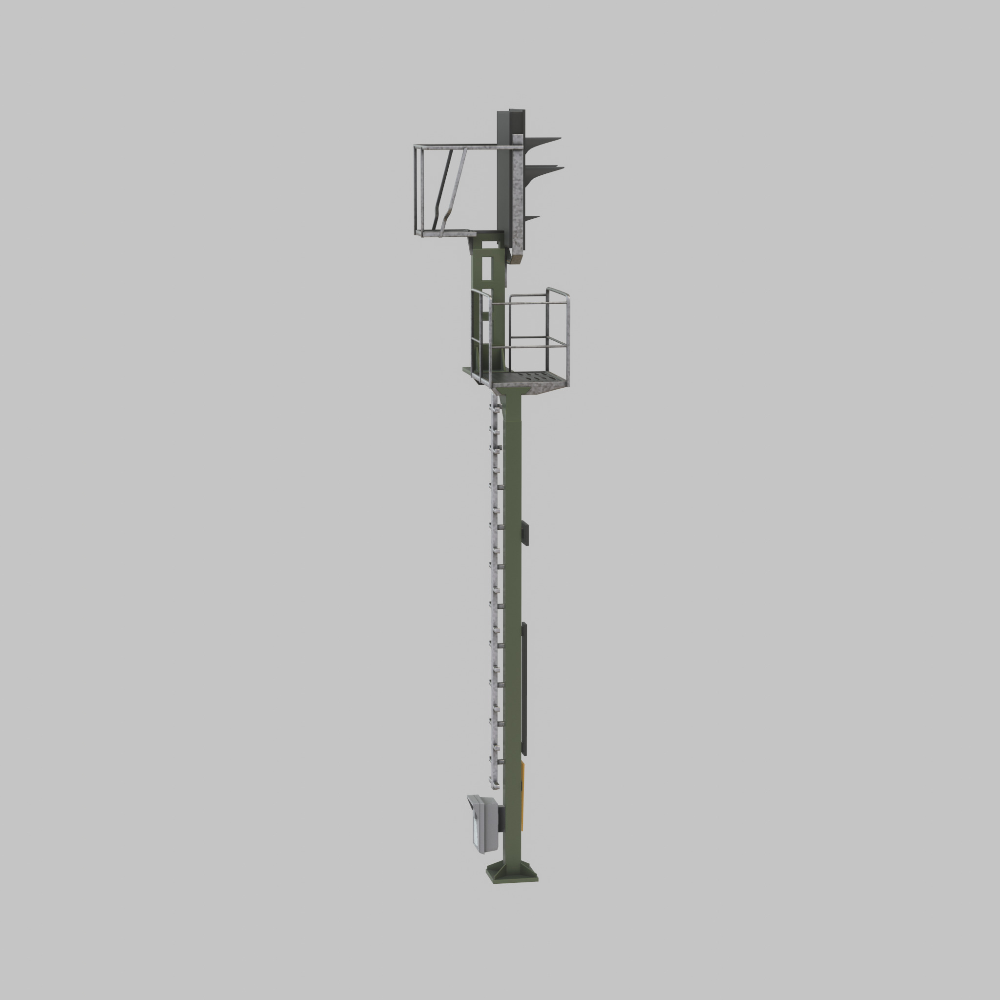 KS-Railway-Signal-Post 7000mm Version-3 Low-poly 3D model_40