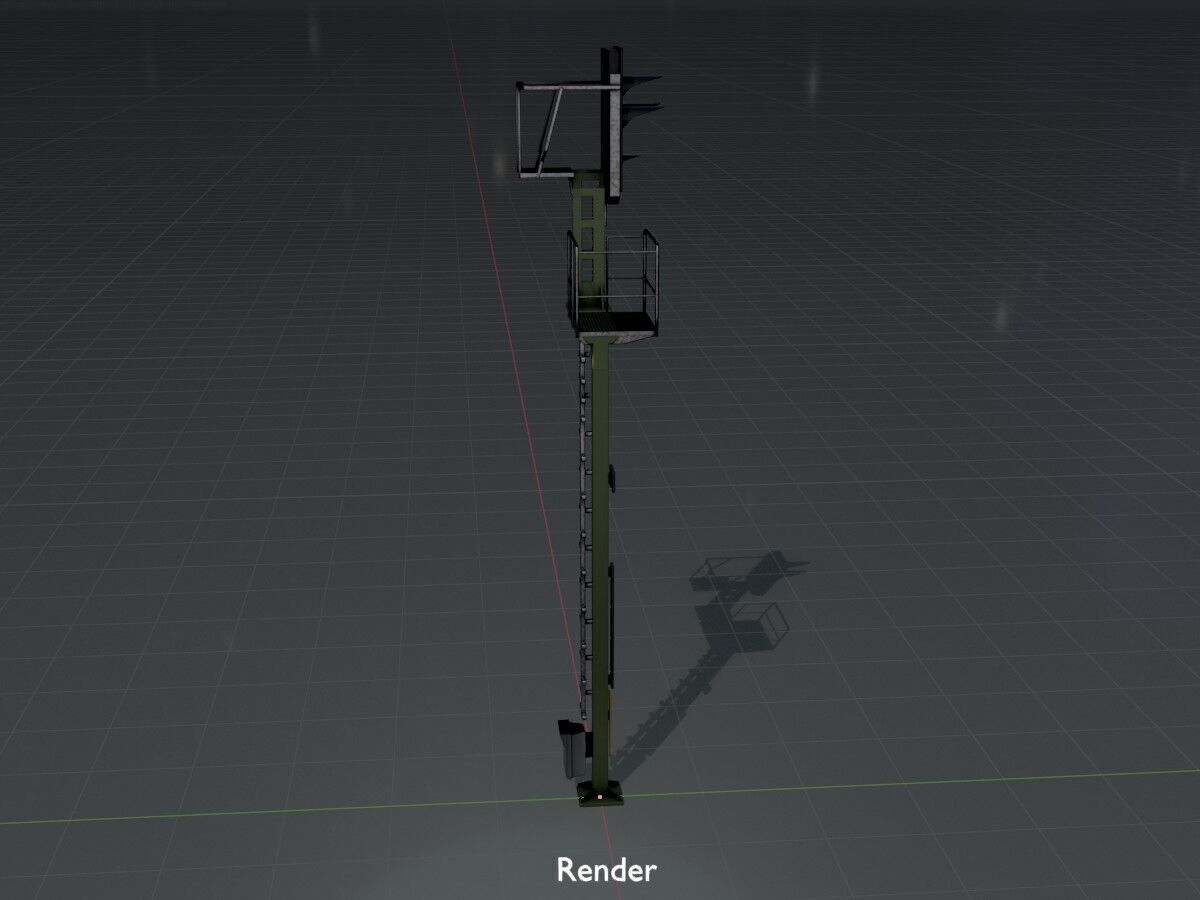 KS-Railway-Signal-Post 7000mm Version-3 Low-poly 3D model_16