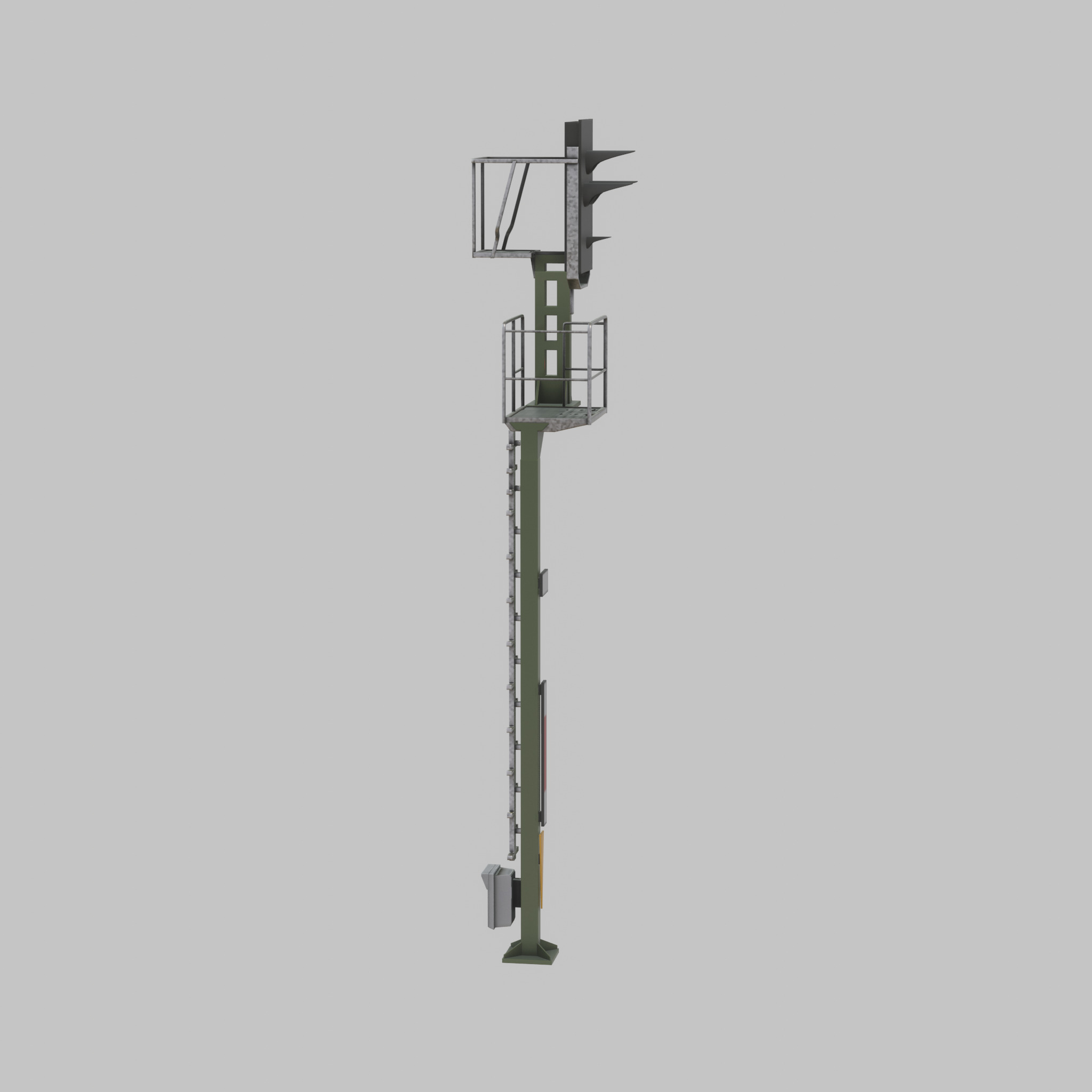 KS-Railway-Signal-Post 7000mm Version-3 Low-poly 3D model_42