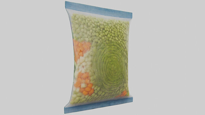 Frozen Vegetable Mix Pack model 3D model 2