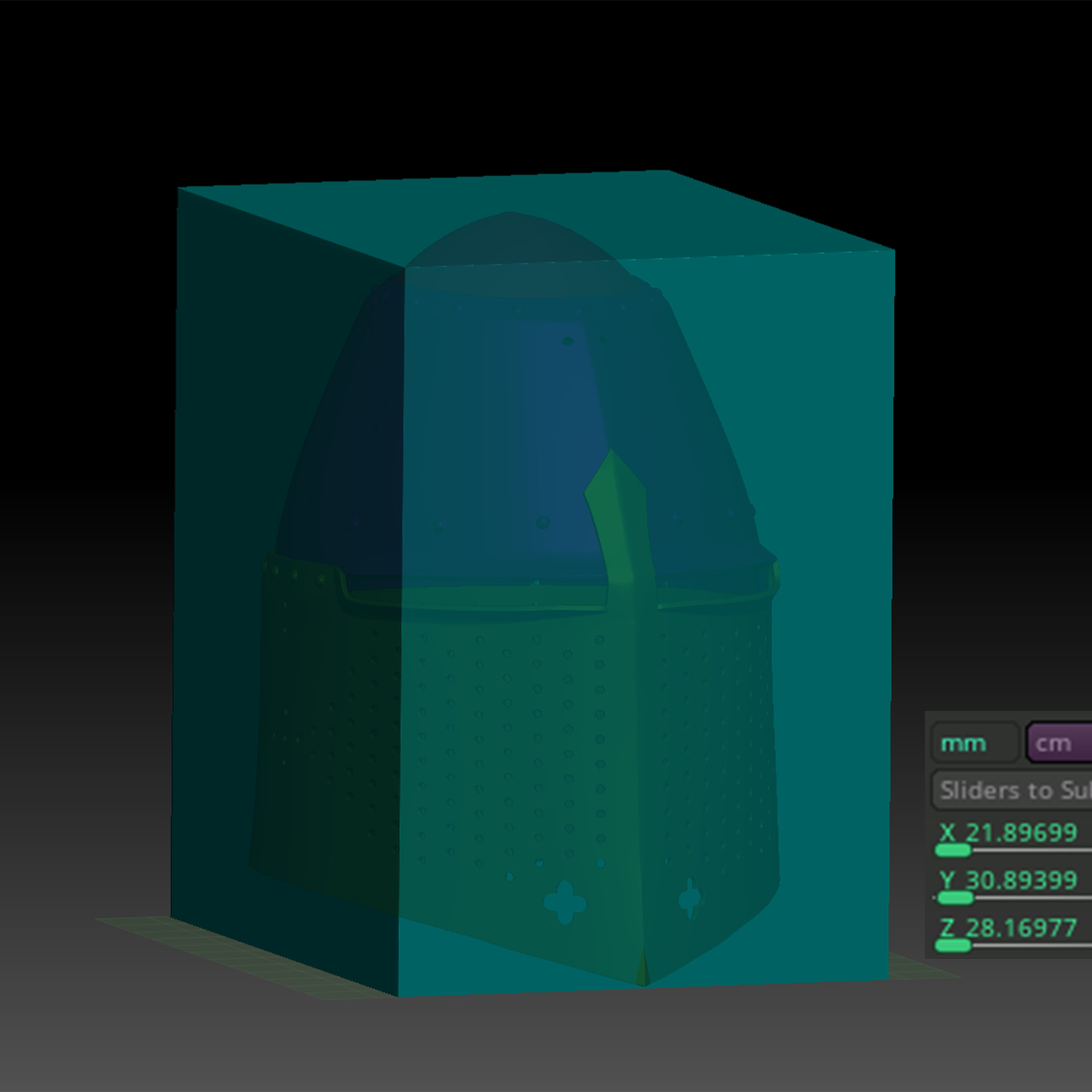 Helm of Sir Richard Pembridge 3D print model_12