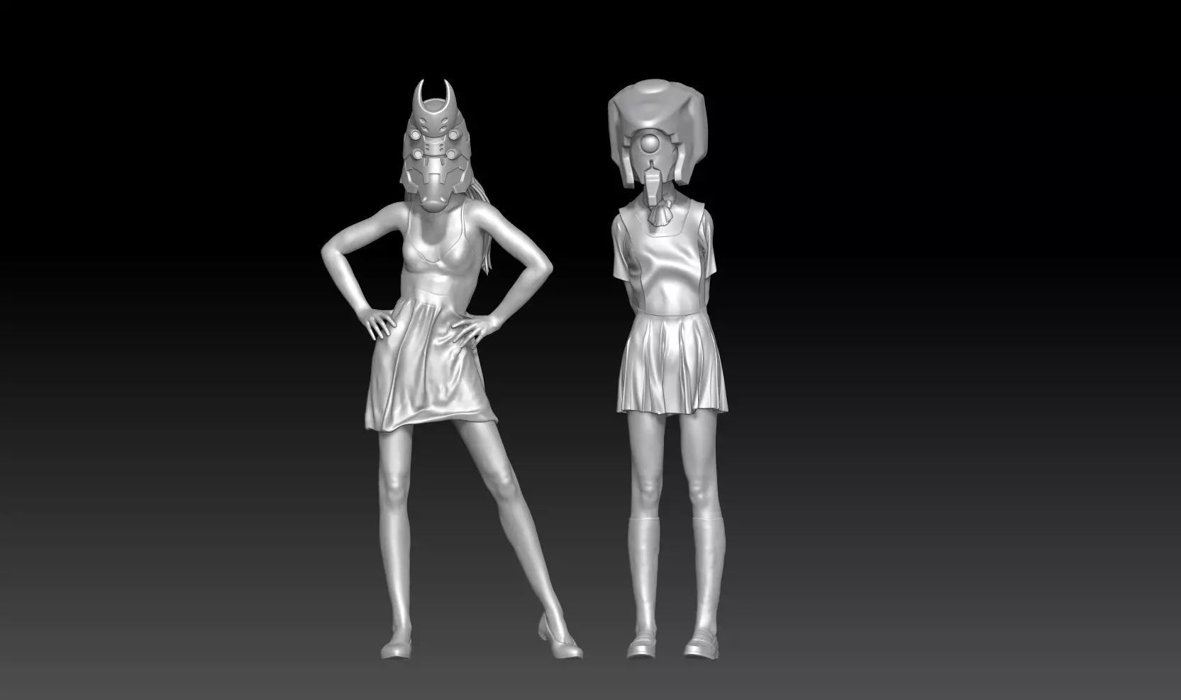 Evangelion costume Rei and Asuka kid 3D print model