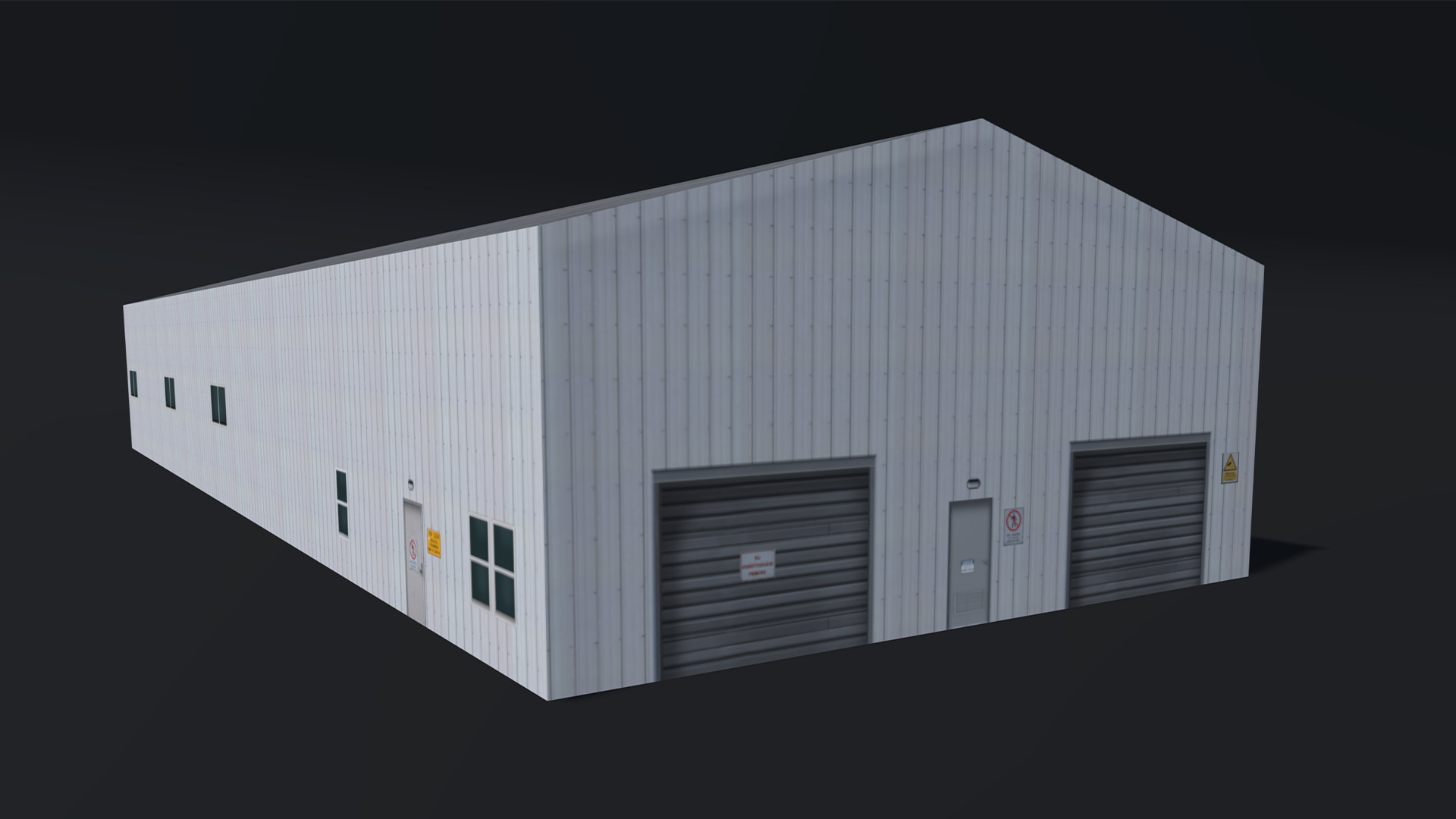 Lowpoly industrial buildings pack Low-poly 3D model_2