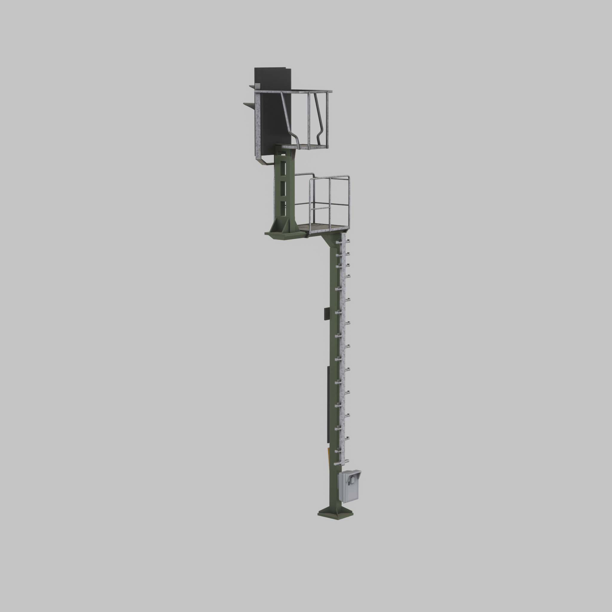 KS-Railway Signal-Post 7000mm Version-4 Low-poly 3D model_24