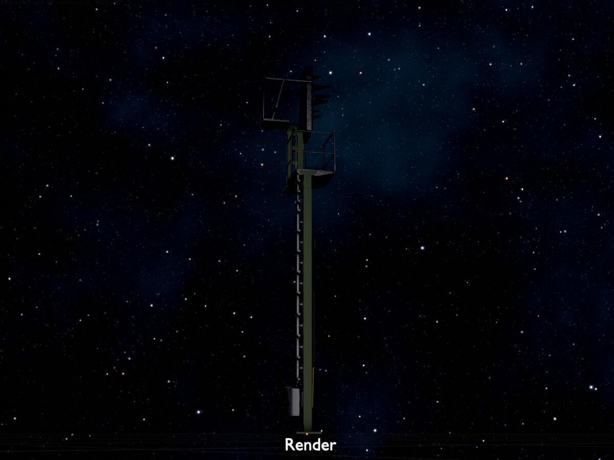 KS-Railway Signal-Post 7000mm Version-4 Low-poly 3D model_20