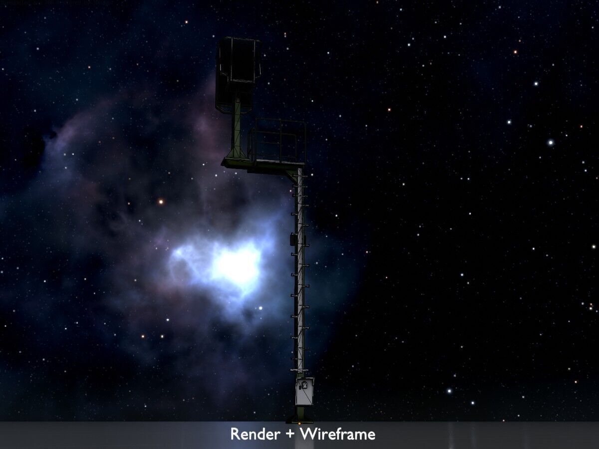 KS-Railway Signal-Post 7000mm Version-4 Low-poly 3D model_7