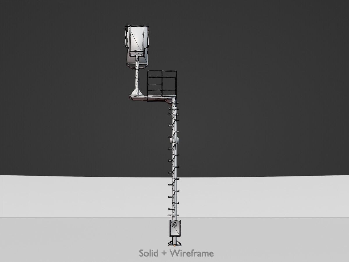 KS-Railway Signal-Post 7000mm Version-4 Low-poly 3D model_12