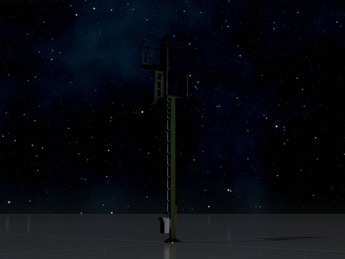 KS-Railway Signal-Post 7000mm Version-4 Low-poly 3D model_4