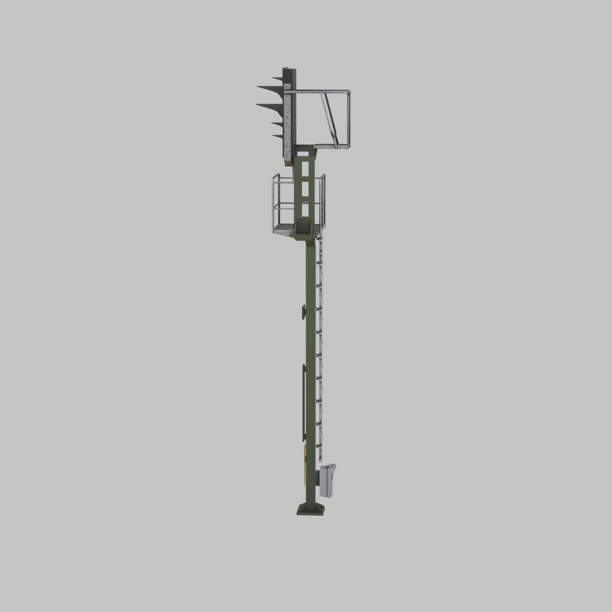 KS-Railway Signal-Post 7000mm Version-4 Low-poly 3D model_50