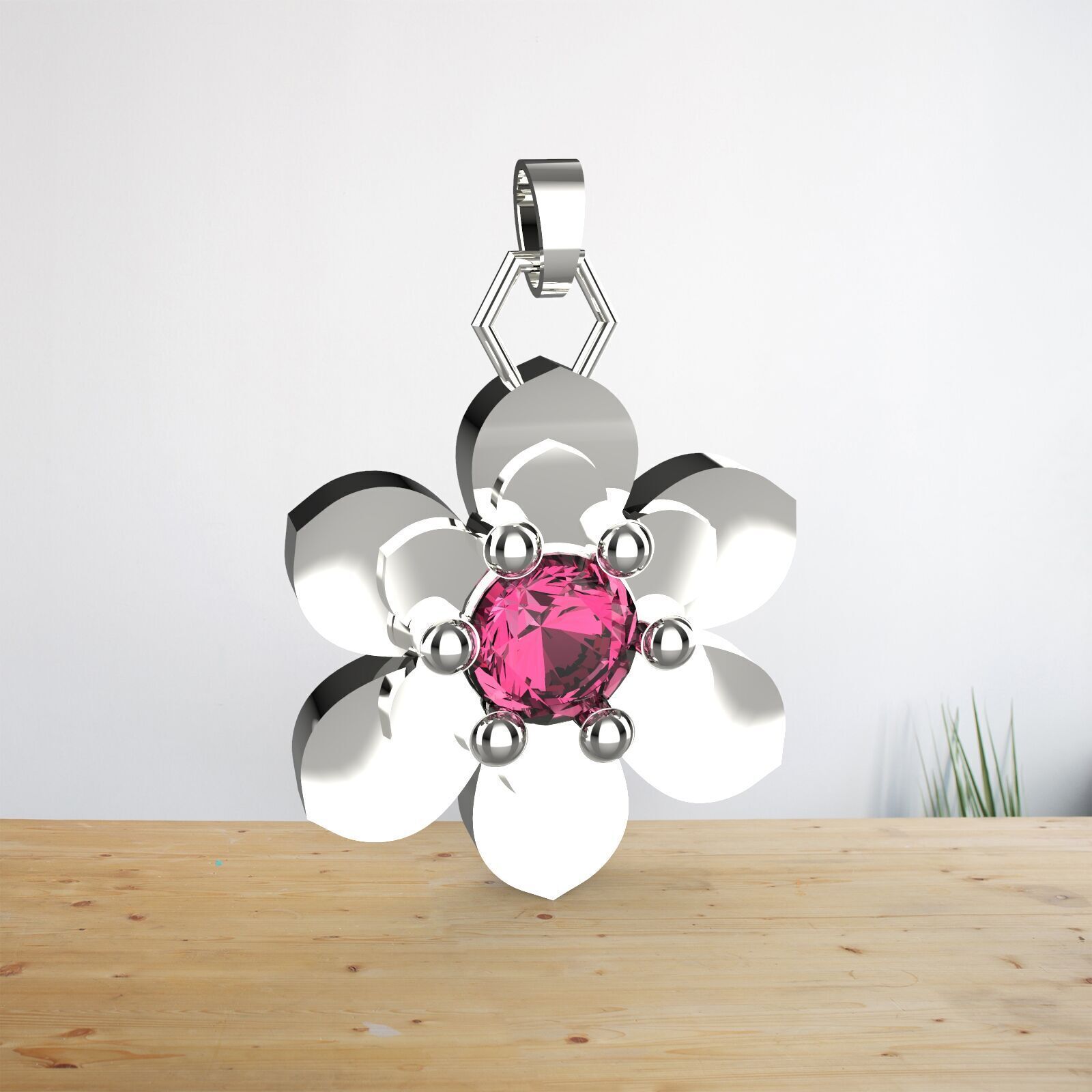 pichcha flower pendants 3D print model_7
