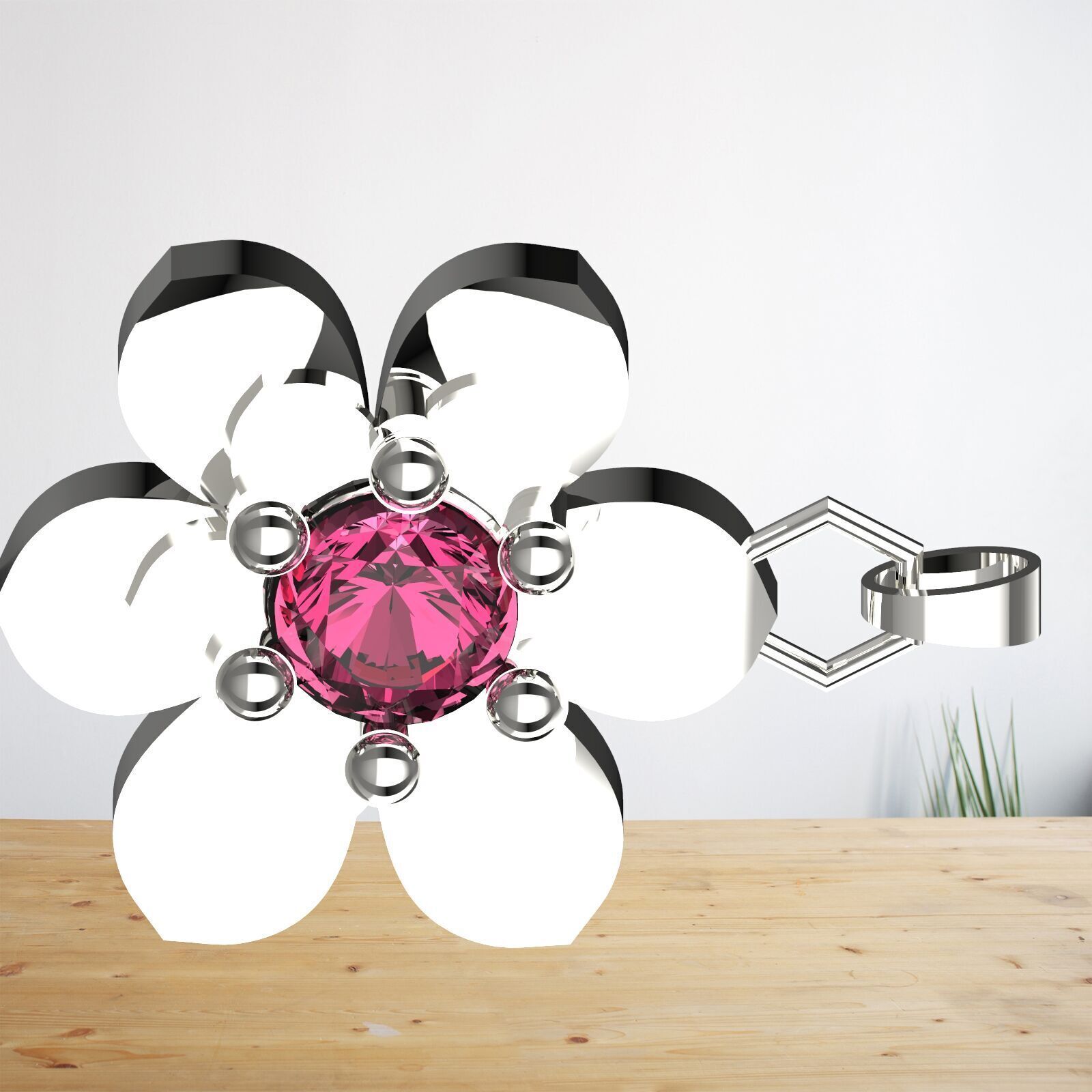 pichcha flower pendants 3D print model_1