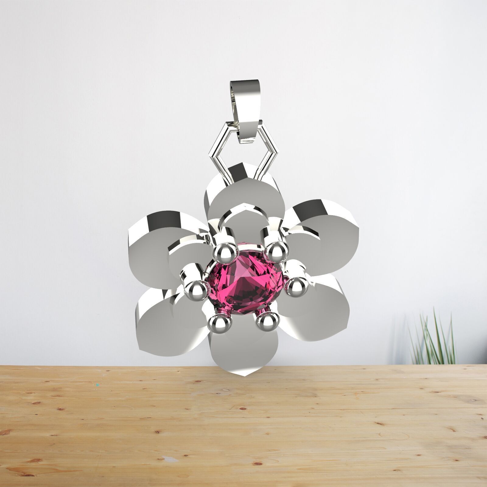 pichcha flower pendants 3D print model_4