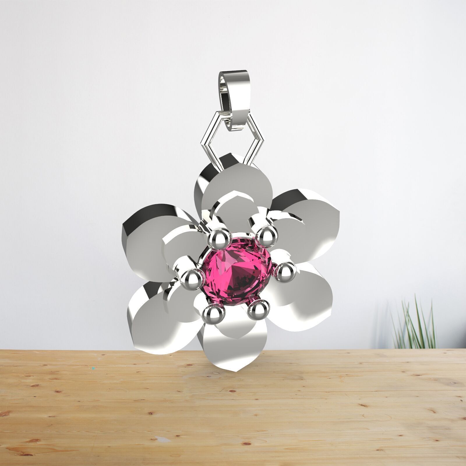 pichcha flower pendants 3D print model_6