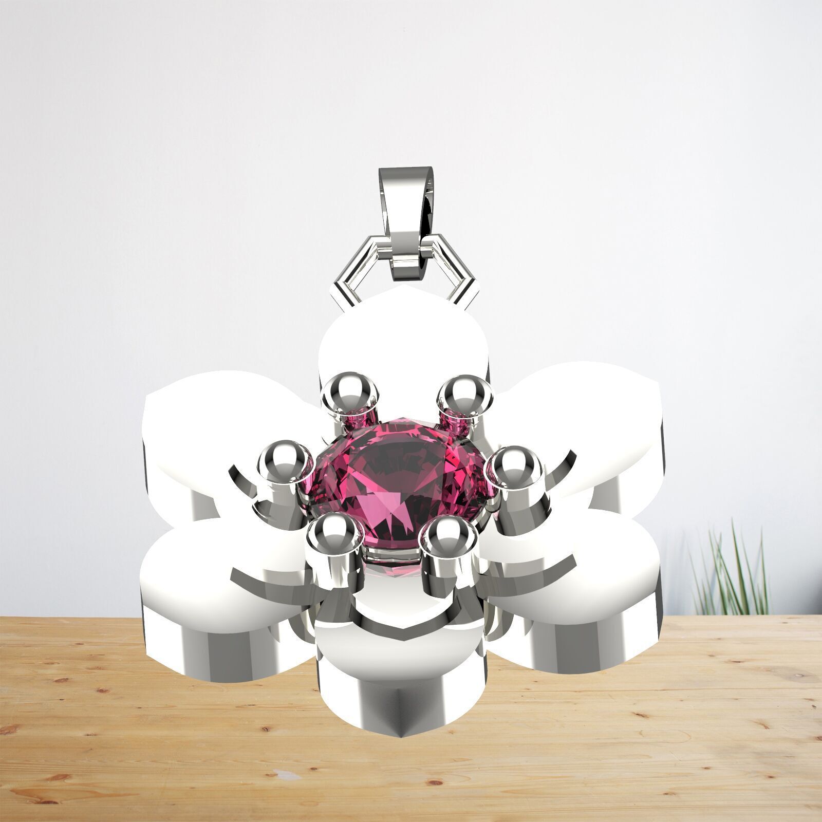 pichcha flower pendants 3D print model_2