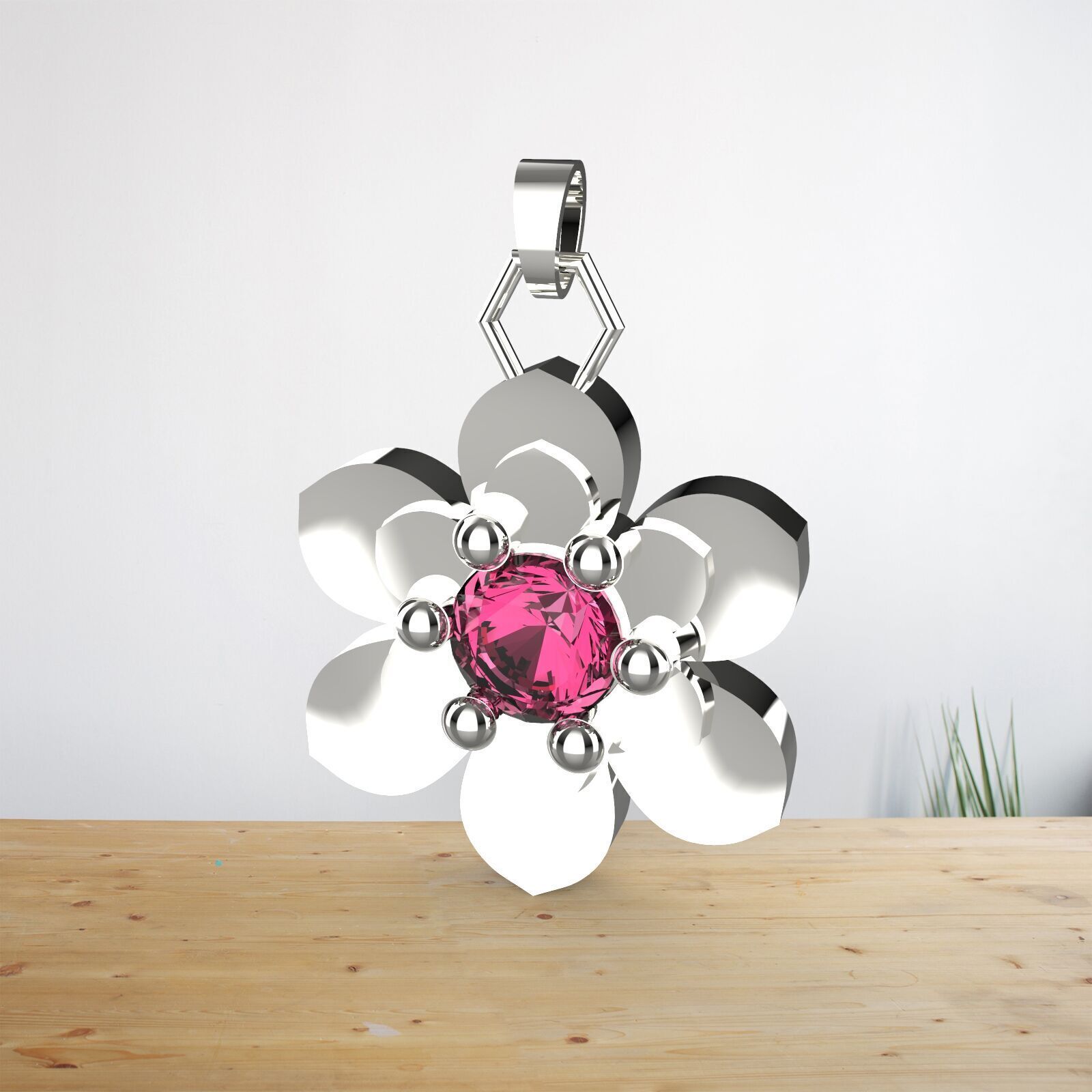 pichcha flower pendants 3D print model_5