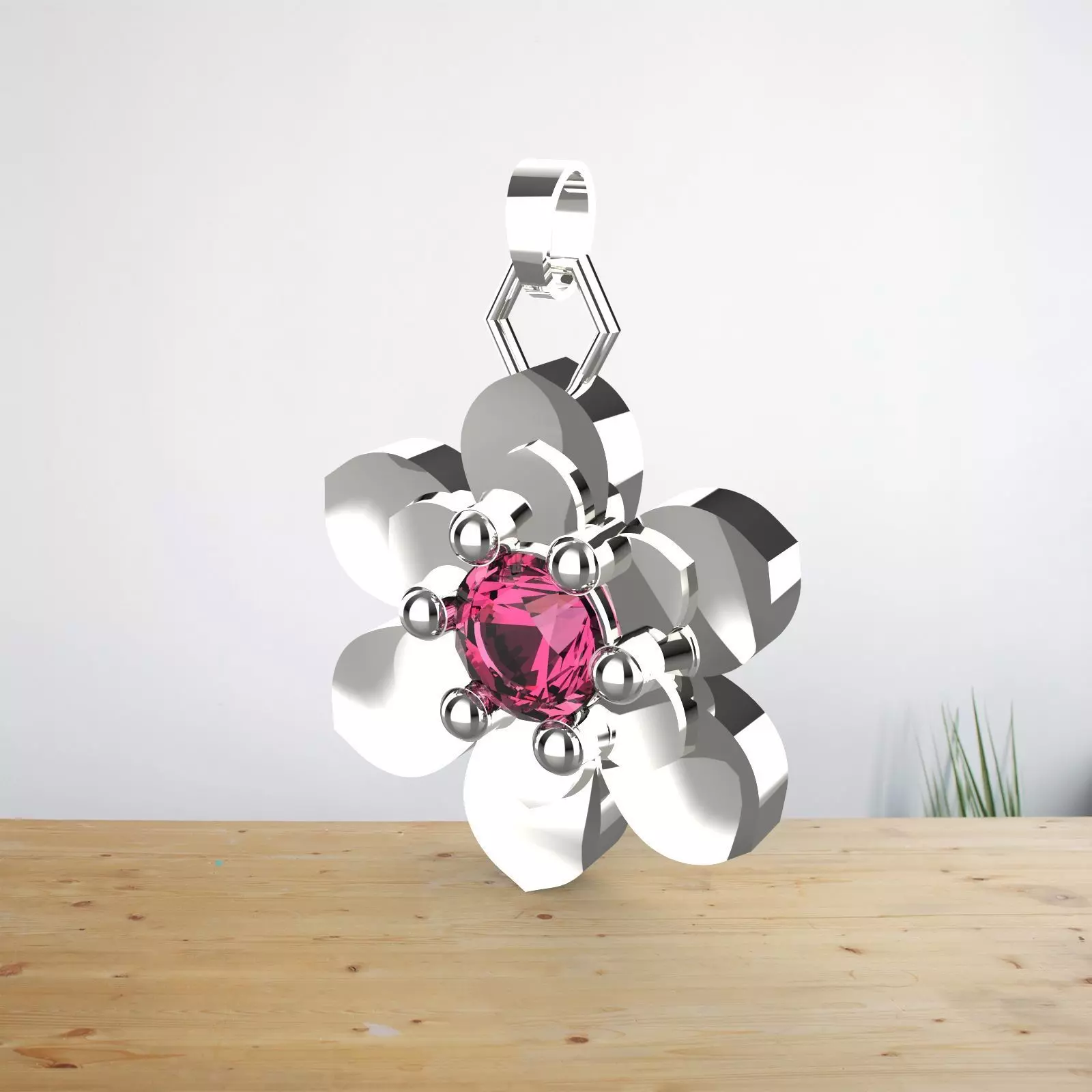 pichcha flower pendants 3D print model_0