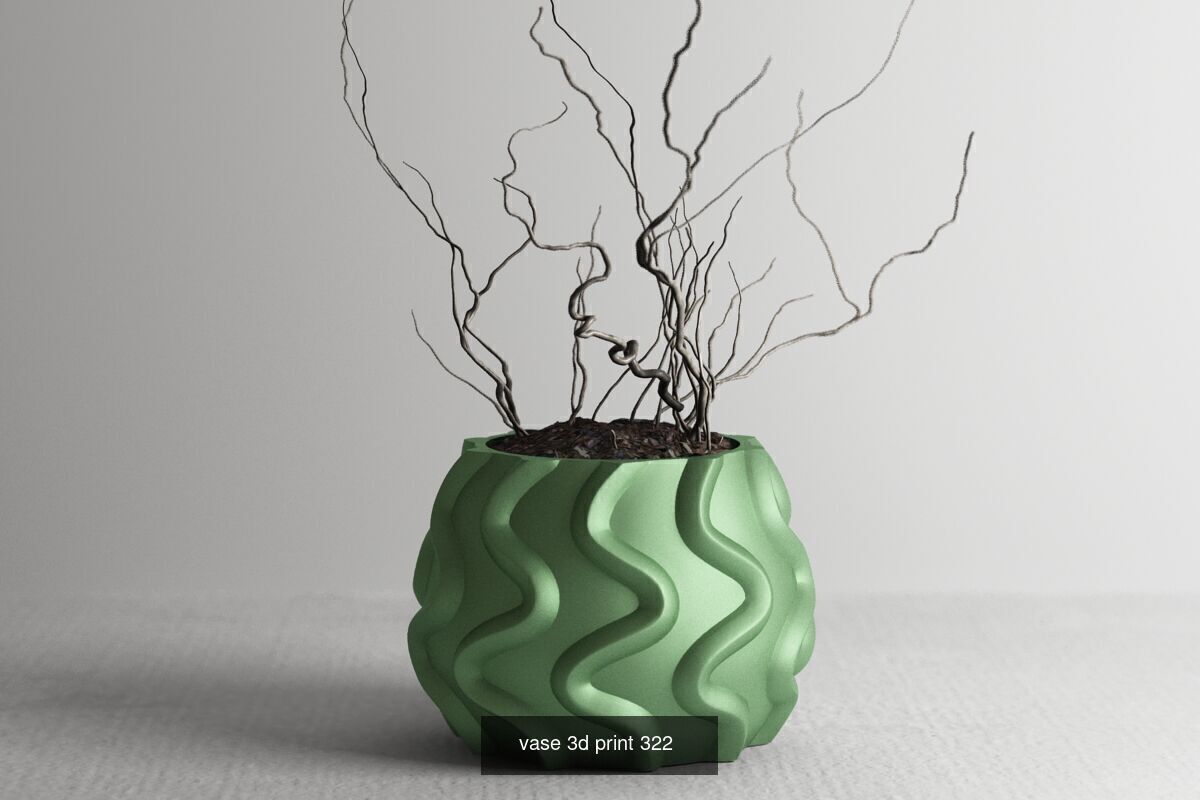 20 vase pot 3d print pack collection _16