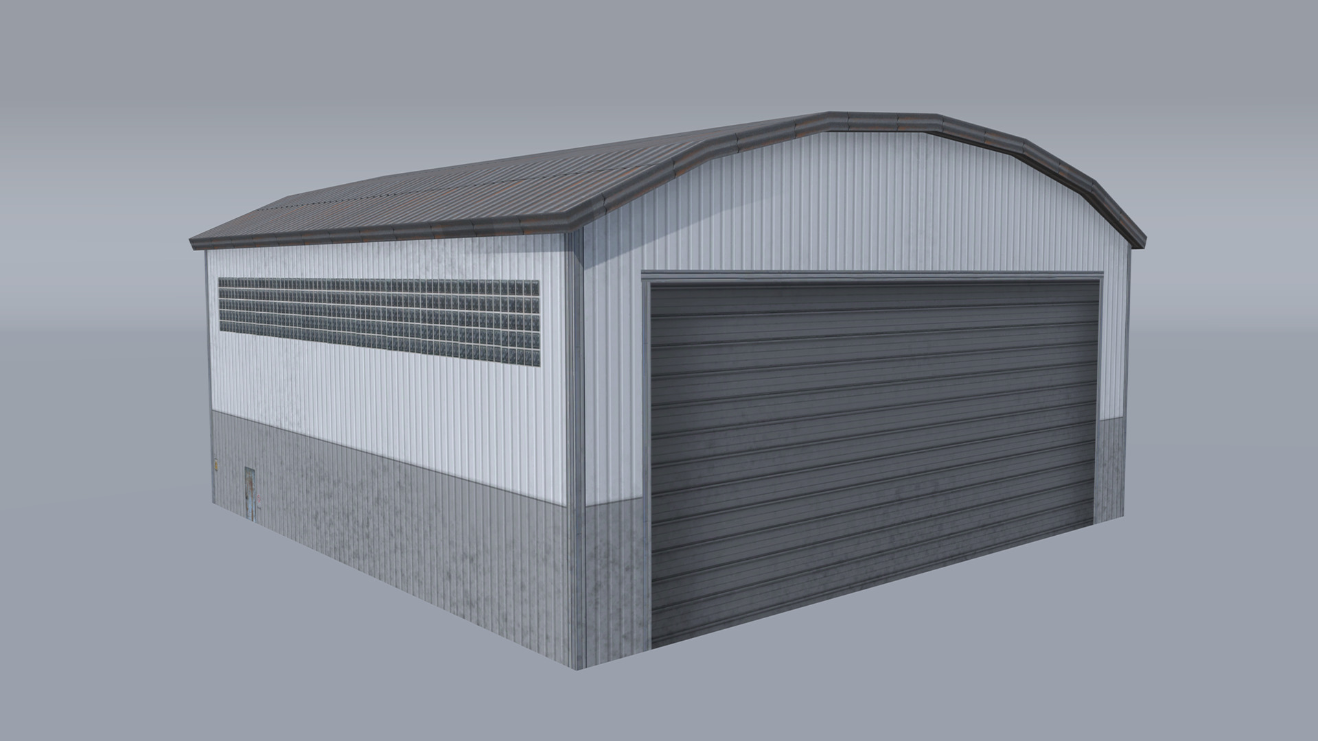 Lowpoly hangars pack Low-poly 3D model_2