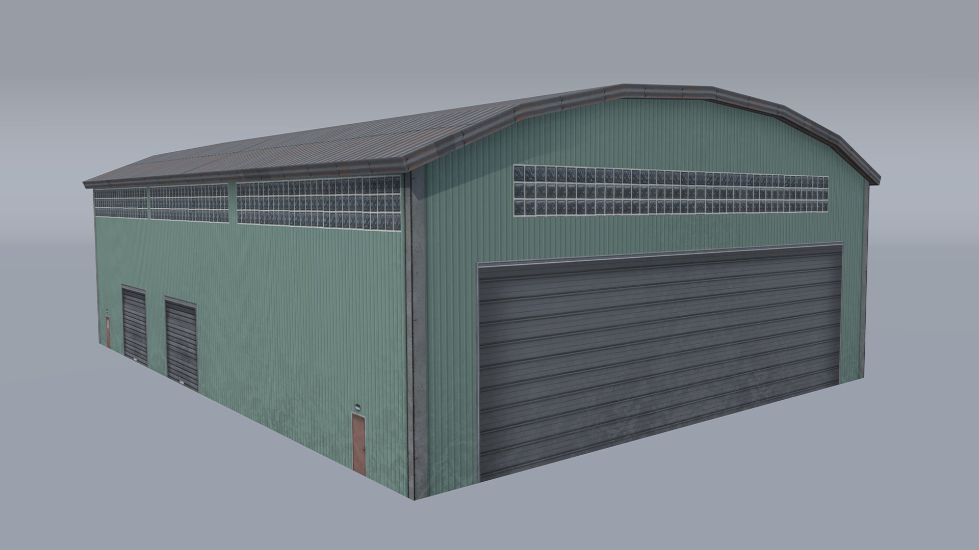 Lowpoly hangars pack Low-poly 3D model_1